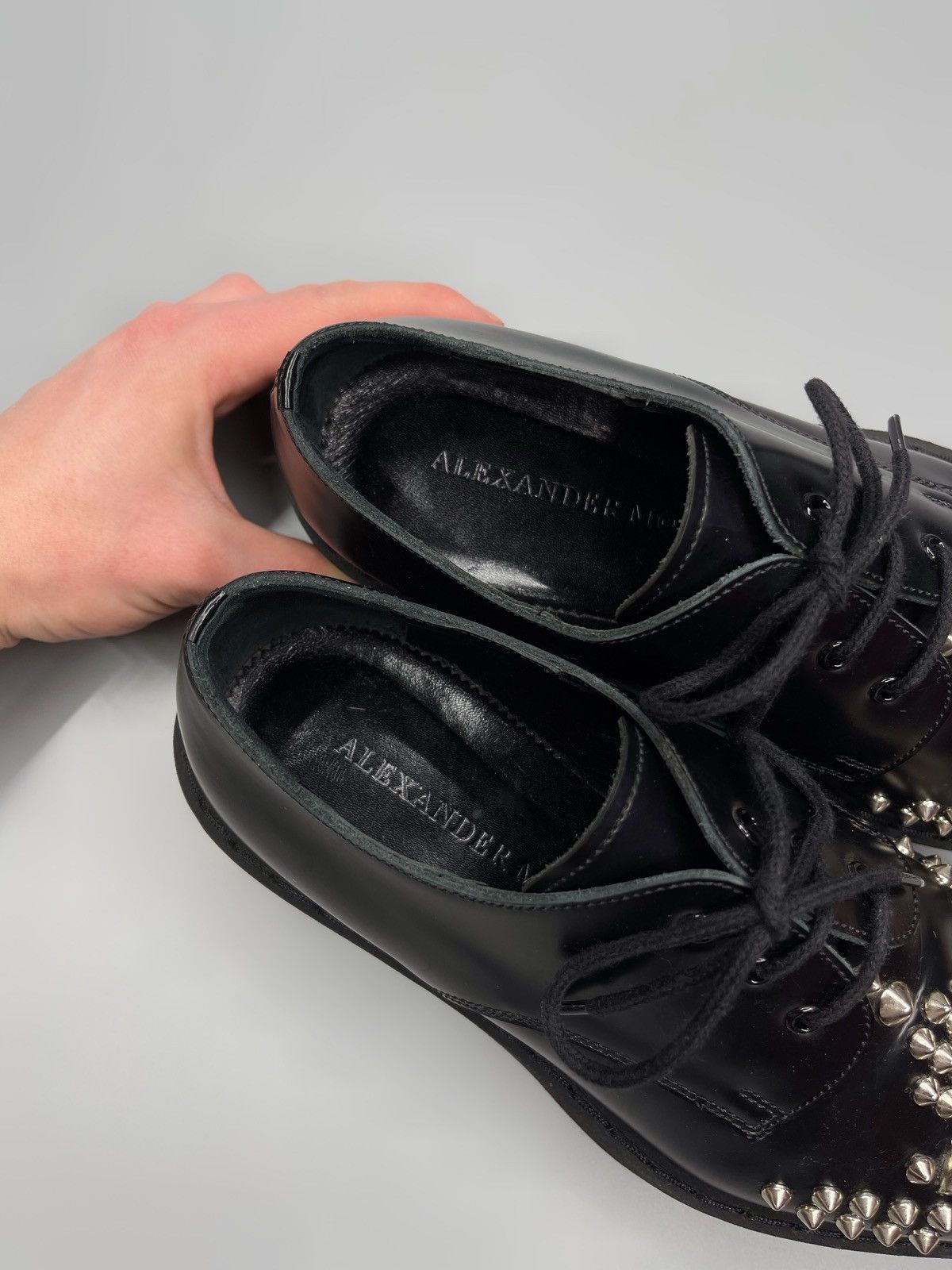 Alexander McQueen Alexander McQueen Studded Platform Shoes Size US 5.5 / EU 38 - 13 Thumbnail