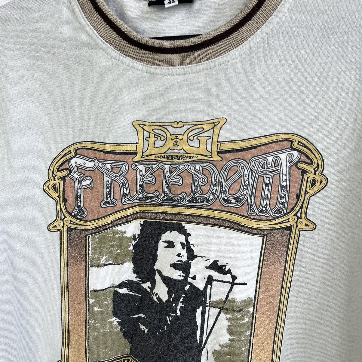 Dolce & Gabbana × Vintage 90s Dolce & Gabbana "Freedom" Long Sleeve Top Dg Size S / US 4 / IT 40 - 6 Thumbnail