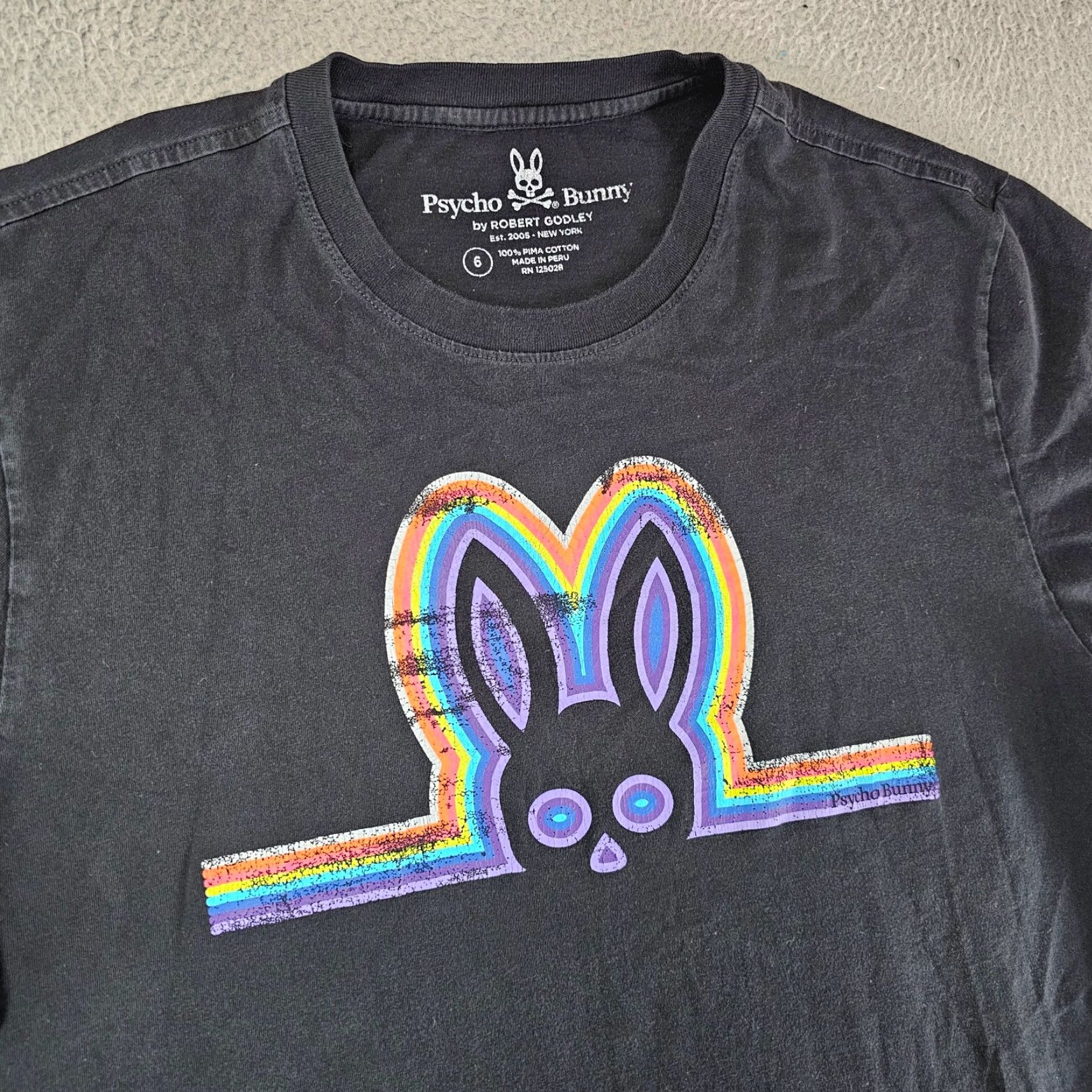 Psycho Bunny Psycho Bunny Shirt Mens Size M Black Graphic Print Short Sleeve Crew Neck 100% Pima Cotton Scovill Logo Embroidered Vintage: No Size US M / EU 48-50 / 2 - 2 Thumbnail