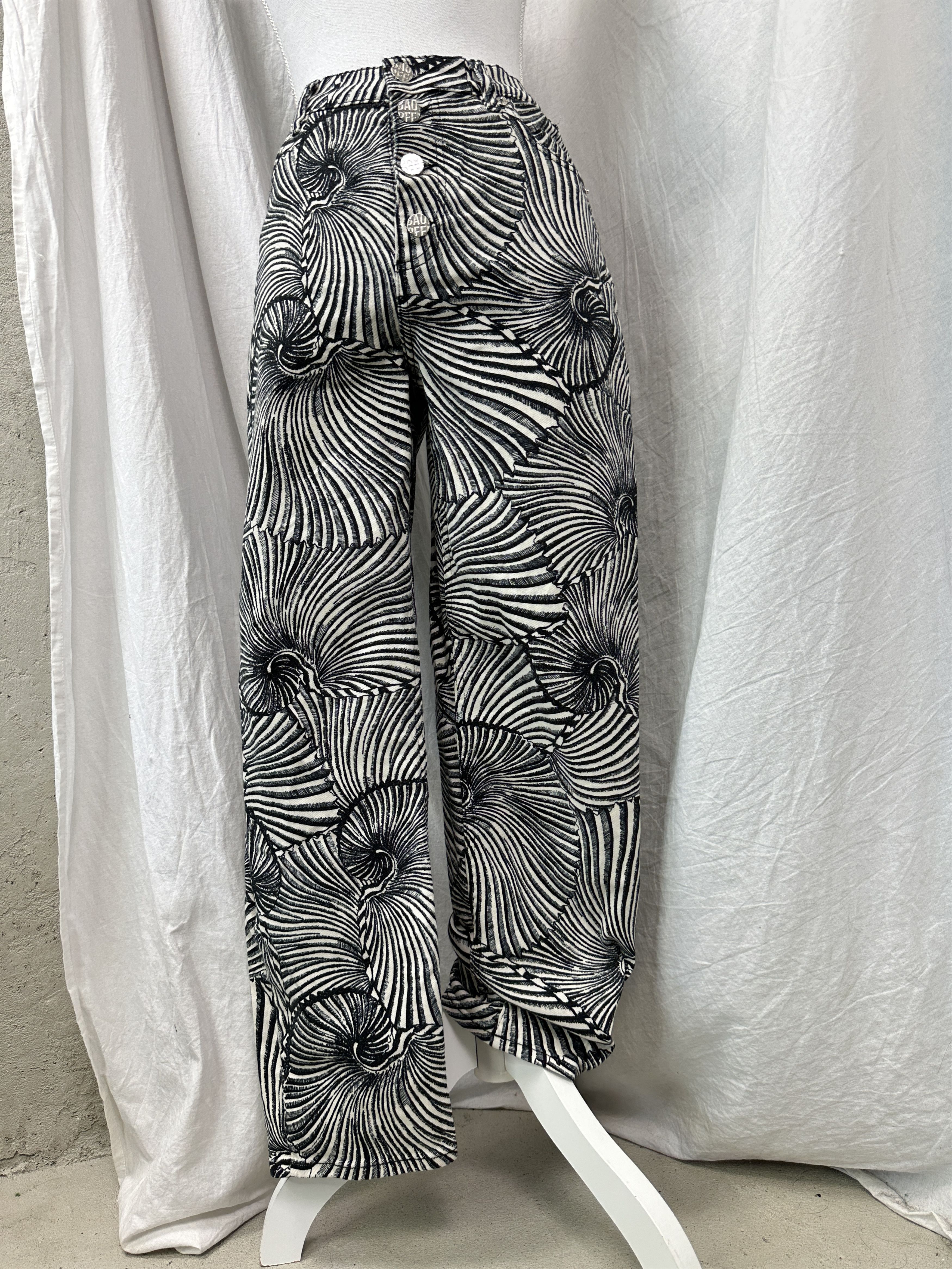 Baum und Pferdgarten Vintage Avant Garde Striped Baum und Pferdgarten Pants 00s Size 25" / US 0 / IT 36 - 1 Thumbnail