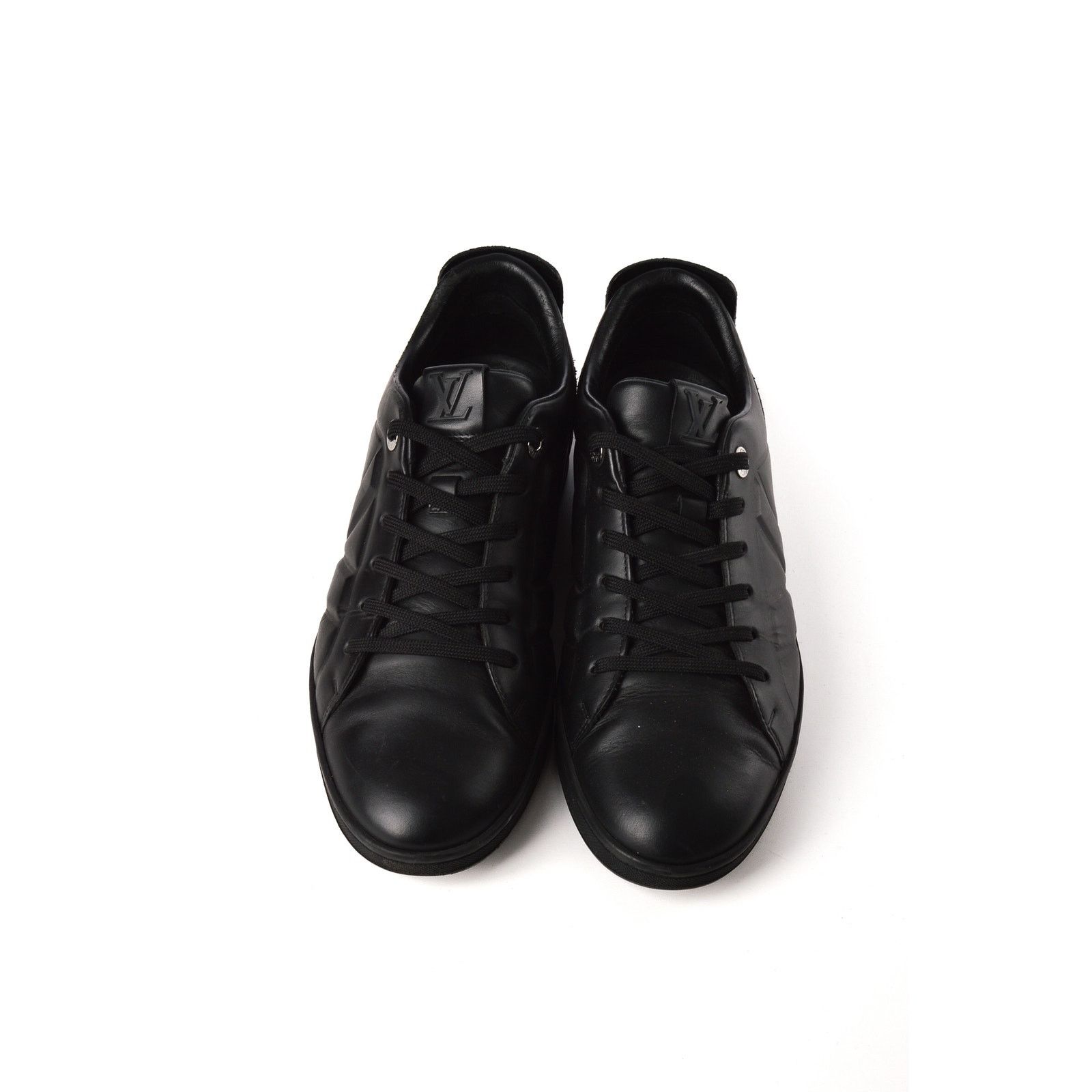 Louis Vuitton Louis Vuitton black leather sneakers Size US 5.5 / IT 35.5 - 4 Thumbnail
