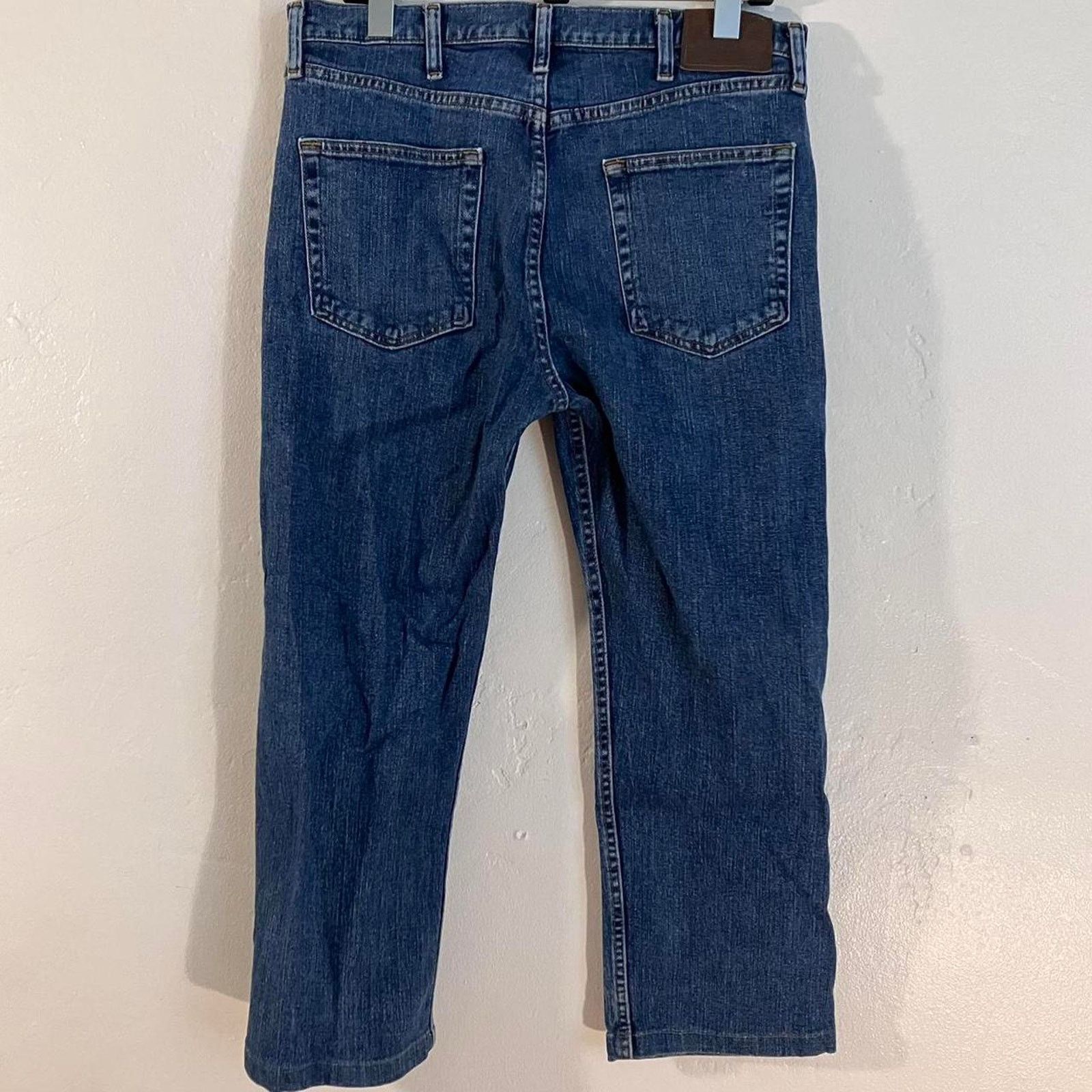 Wrangler Wrangler Dark Wash Denim 5 Pocket Regular Fit Jeans Size US 34 / EU 50 - 3 Thumbnail