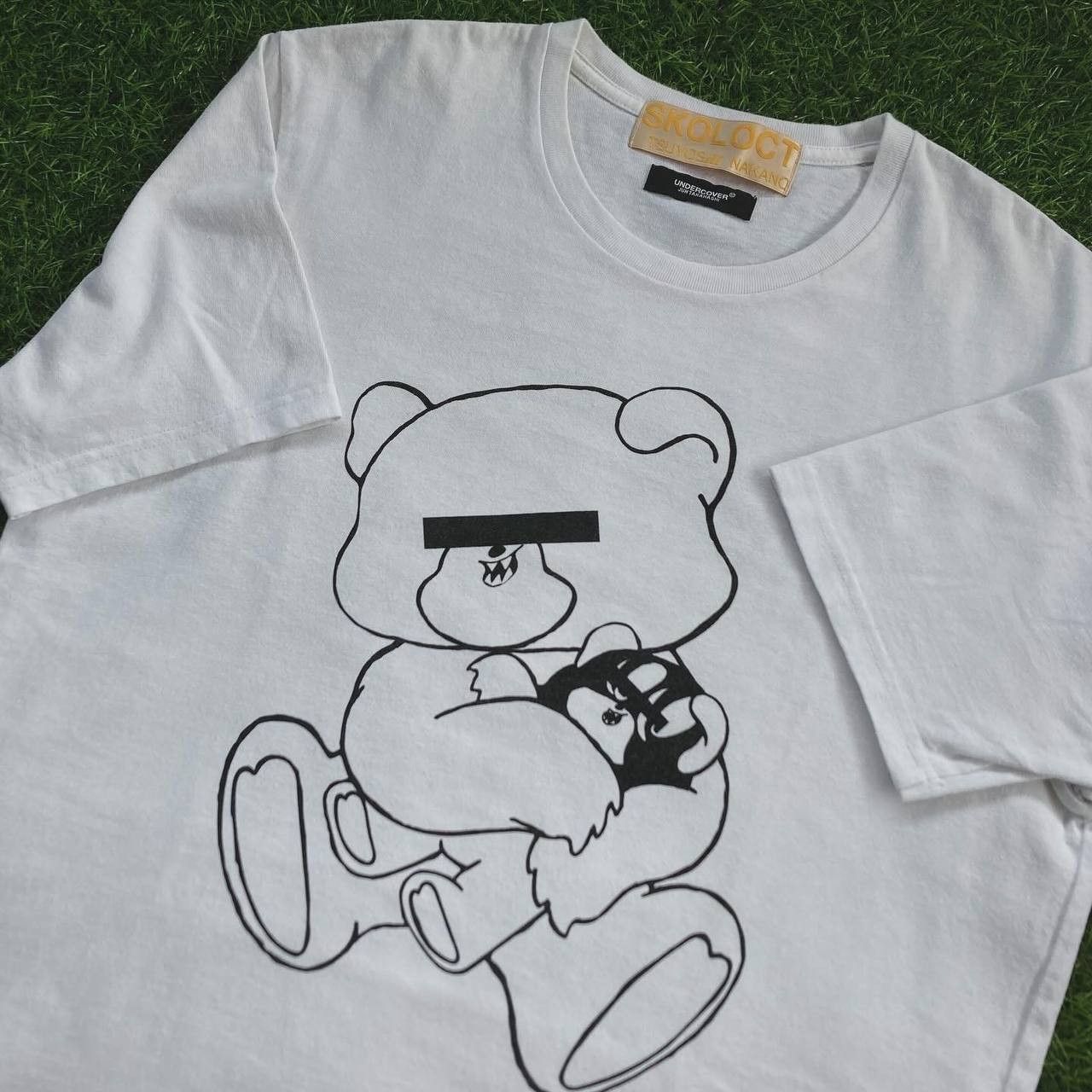 image of 2017 Undercover X Skoloct U Bear Tee in White, Men's (Size Large)