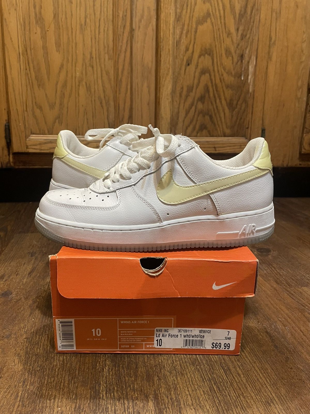 Nike × Vintage Nike WMNS Air Force 1 2004 White Ice Size US 8.5 / EU 41-42 - 1 Thumbnail