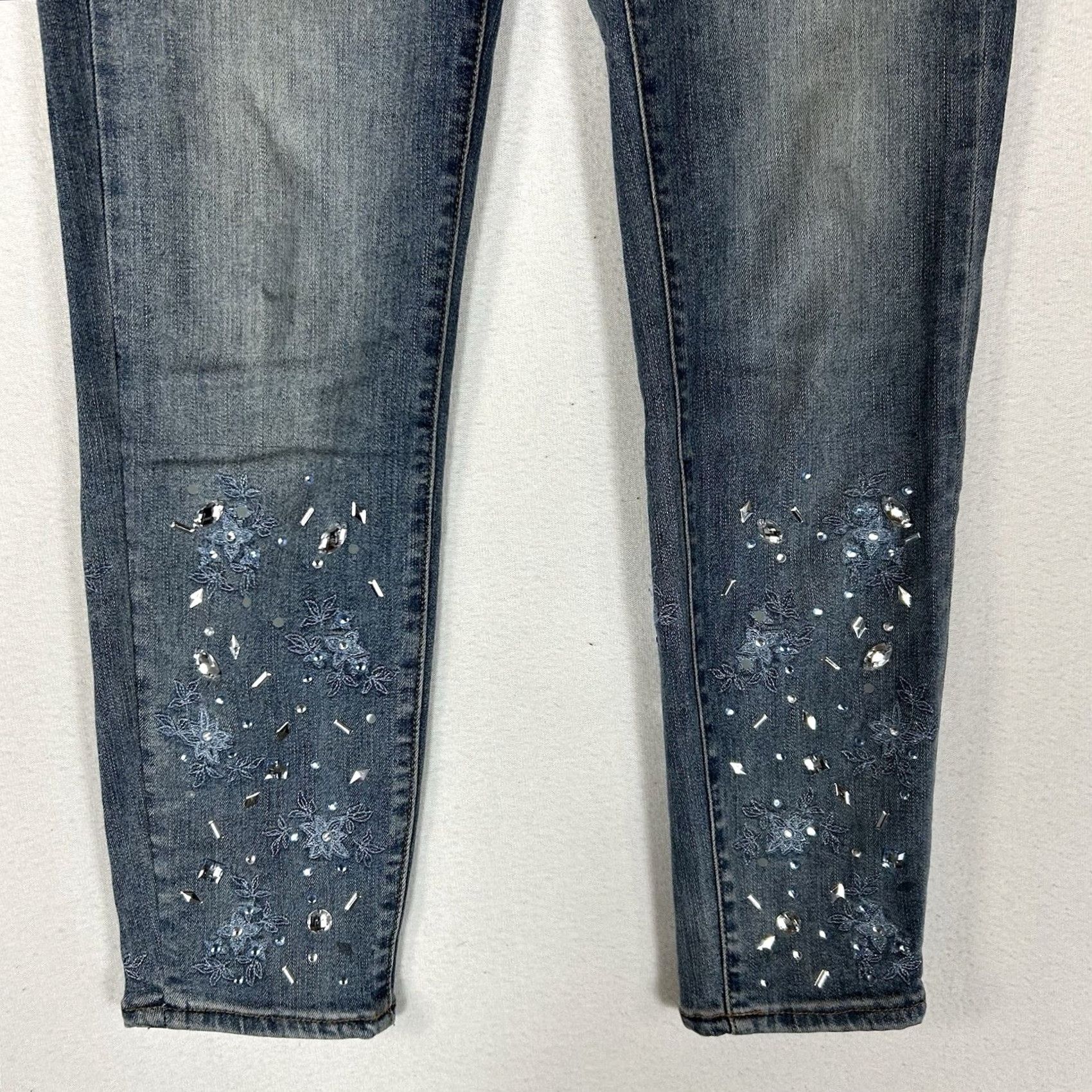 Buffalo David Bitton Buffalo David Bitton Ivy Ankle Skinny Jeans Womens 28 Blue Denim High Rise Bling Size 28" / US 6 / IT 42 - 3 Thumbnail