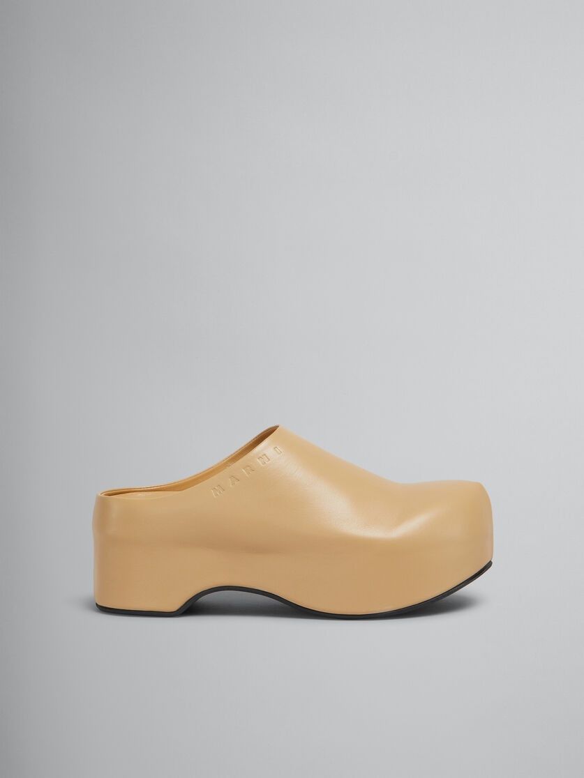 Marni o1f1d3z0126 Chunky Sabot Clogs in Beige Size US 9 / IT 39 - 1 Thumbnail
