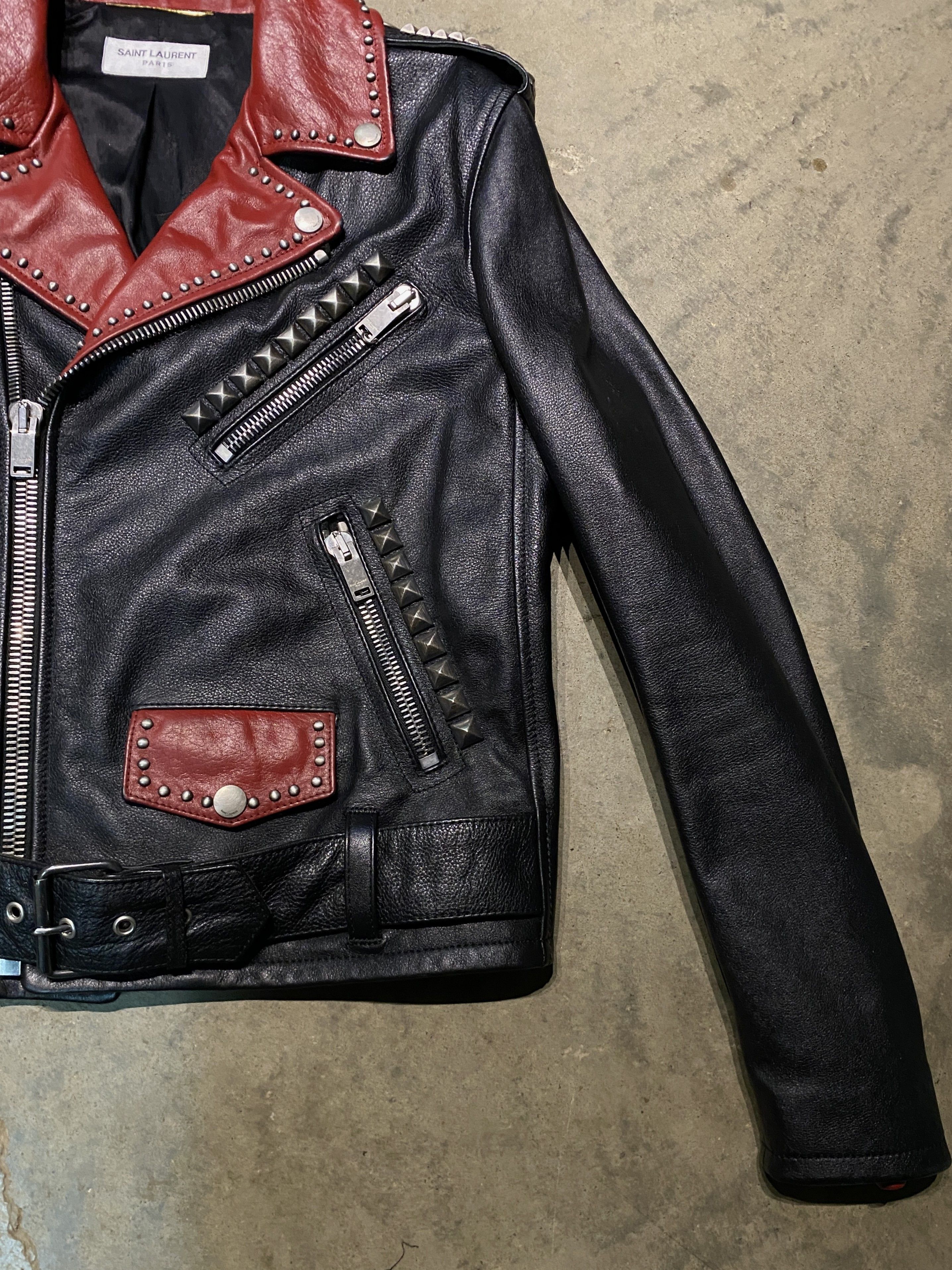 Saint Laurent Paris SLP SS16 "Surfsound" Degradé Sunset L17 Leather Jacket Size XS / US 0-2 / IT 36-38 - 13 Thumbnail