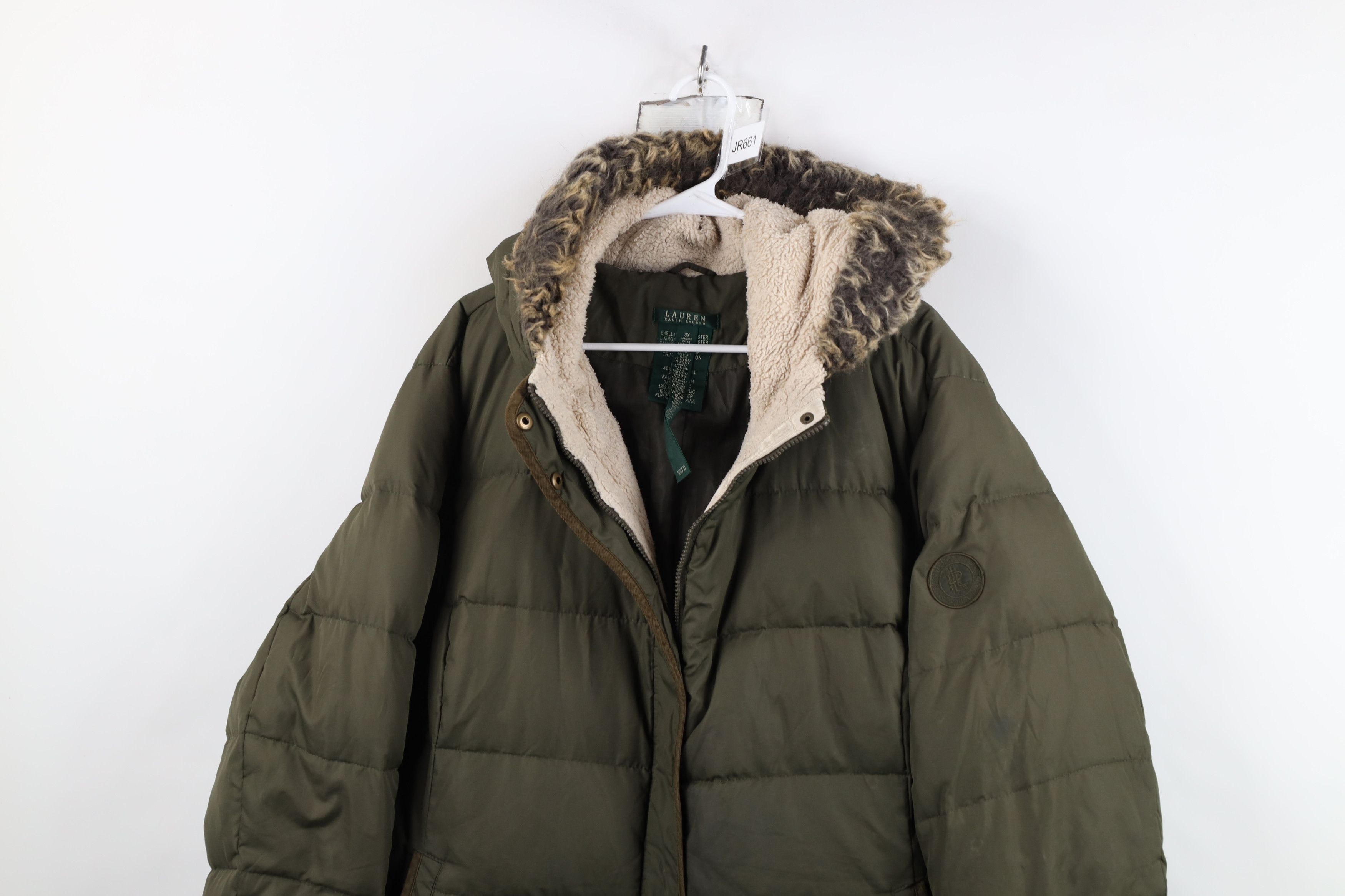 Ralph Lauren Vintage Ralph Lauren Duck Down Hooded Puffer Jacket Green Size 3XL / US 20-22 - 2 Thumbnail