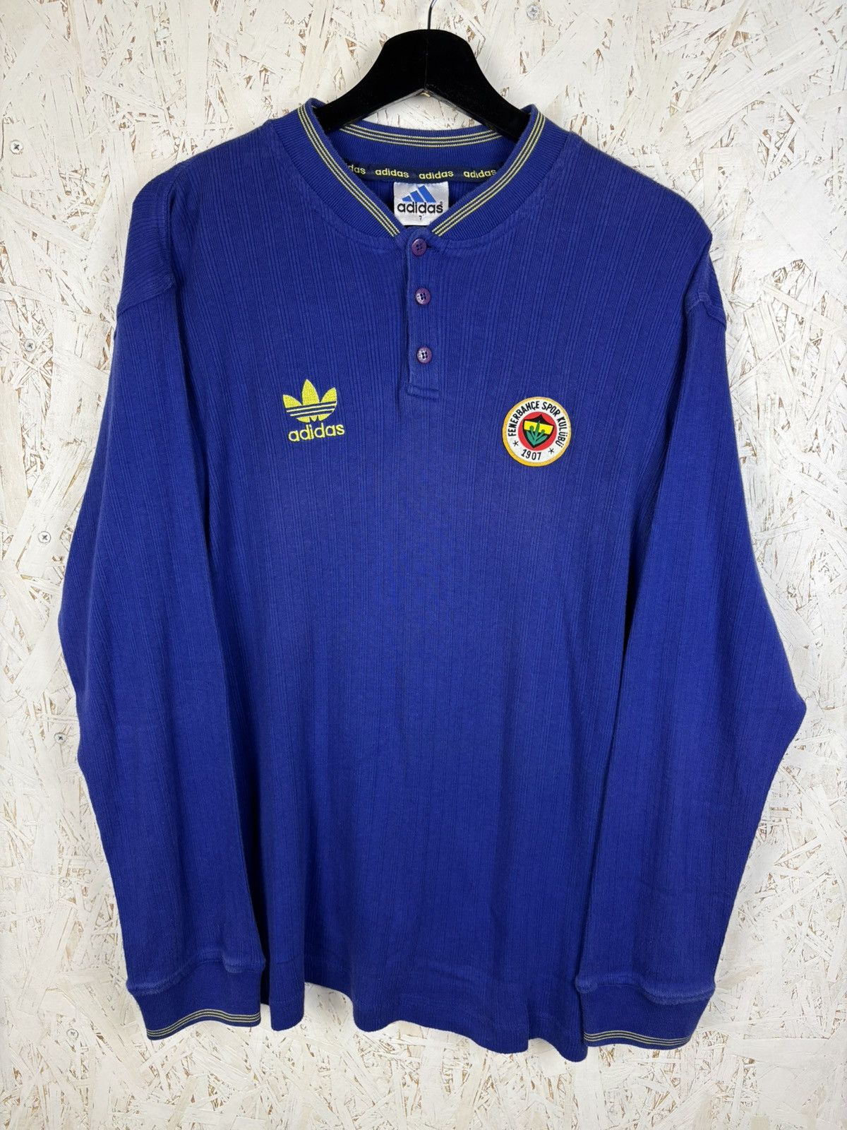 Adidas 90s Vintage Adidas Fenerbahce Turkey Long Sleeve Jersey ~L Size US L / EU 52-54 / 3 - 3 Thumbnail