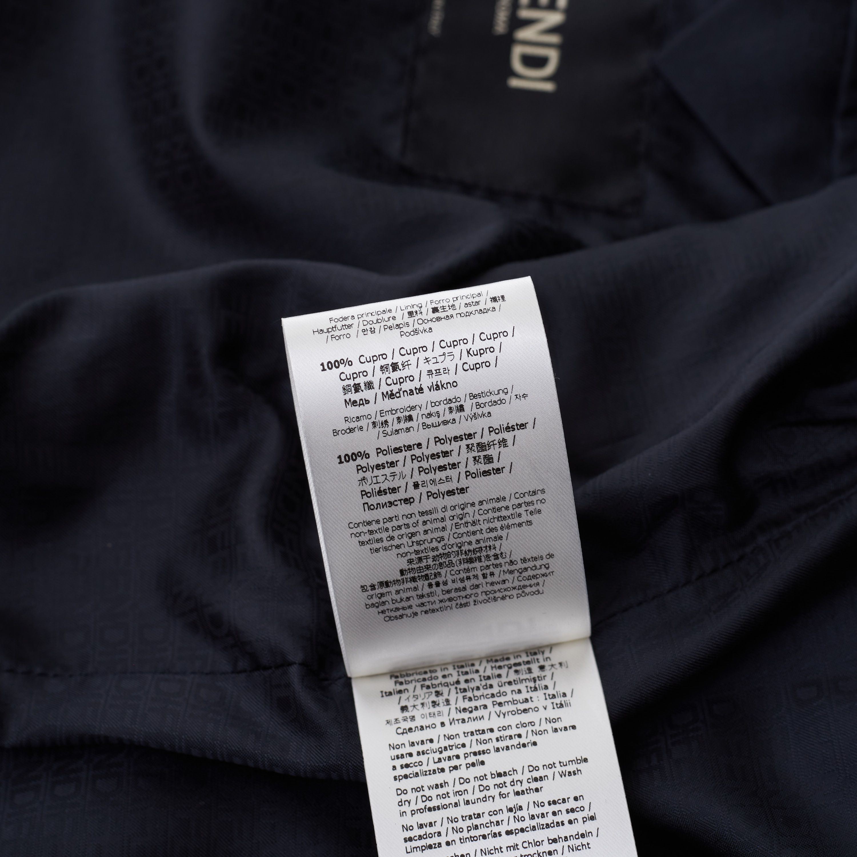 Fendi Biker Jacket In Black Leather With Embossed Fendi Roma Size US M / EU 48-50 / 2 - 15 Thumbnail