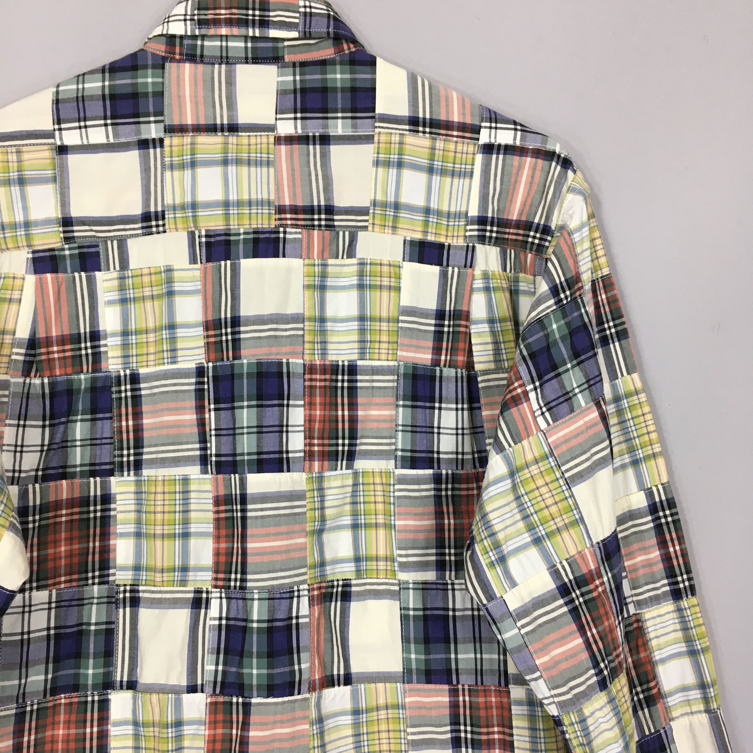 Flannel Vintage Crocodile Patchwork Checkered Rebuild Flannel Shirt Size US L / EU 52-54 / 3 - 9 Thumbnail