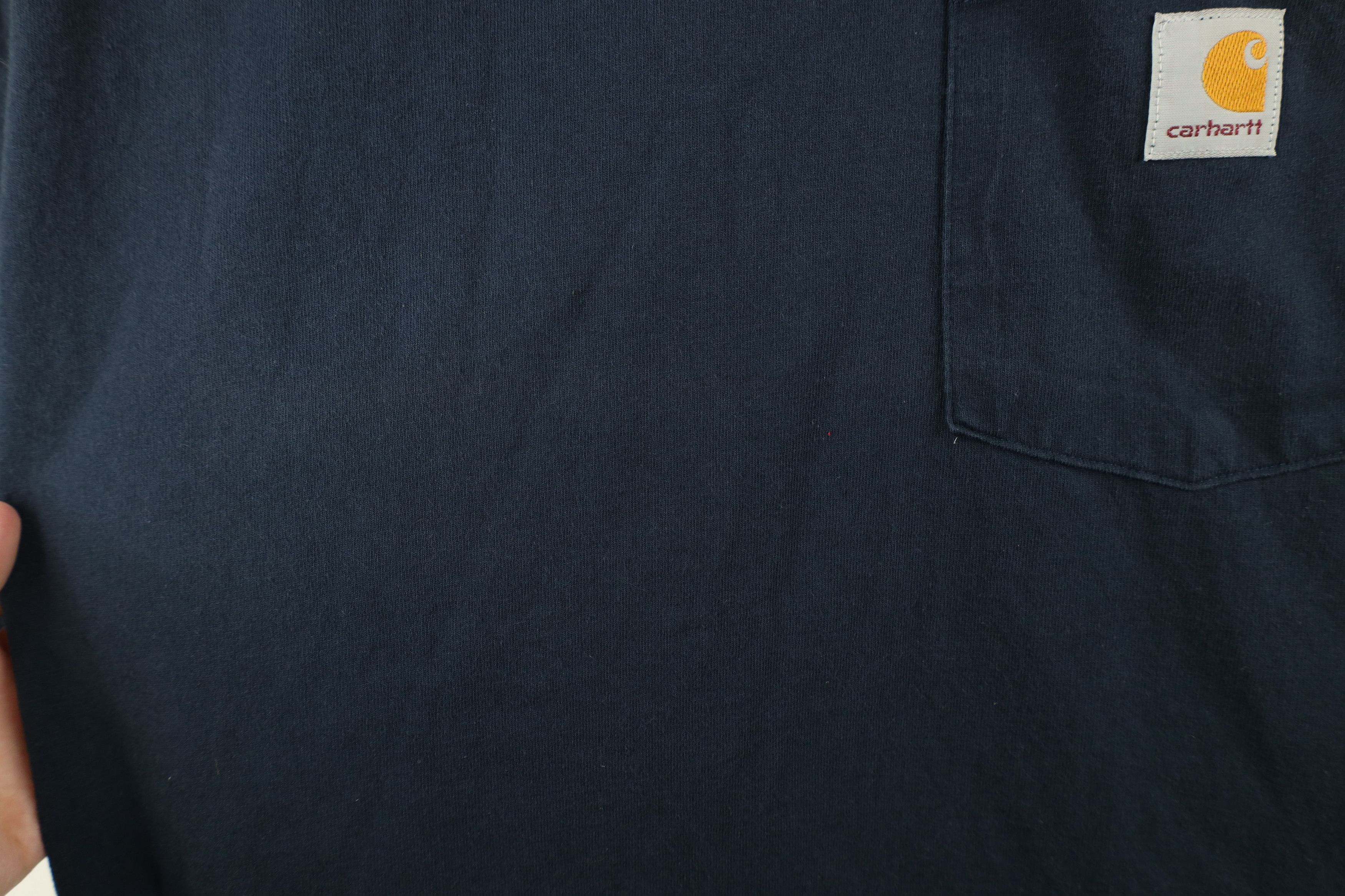 Carhartt × Vintage Vintage Y2K Carhartt Heavyweight Pocket T-Shirt Blue Size US L / EU 52-54 / 3 - 7 Thumbnail
