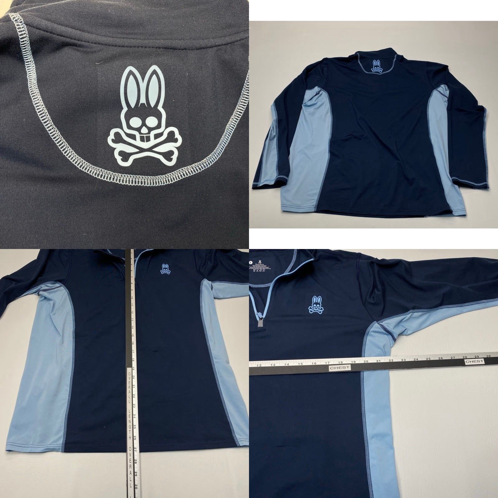 Psycho Bunny Psycho Bunny Performance 1/4 Zip Pullover Men's Large Stretch Sweatshirt 8490 Size US L / EU 52-54 / 3 - 8 Thumbnail