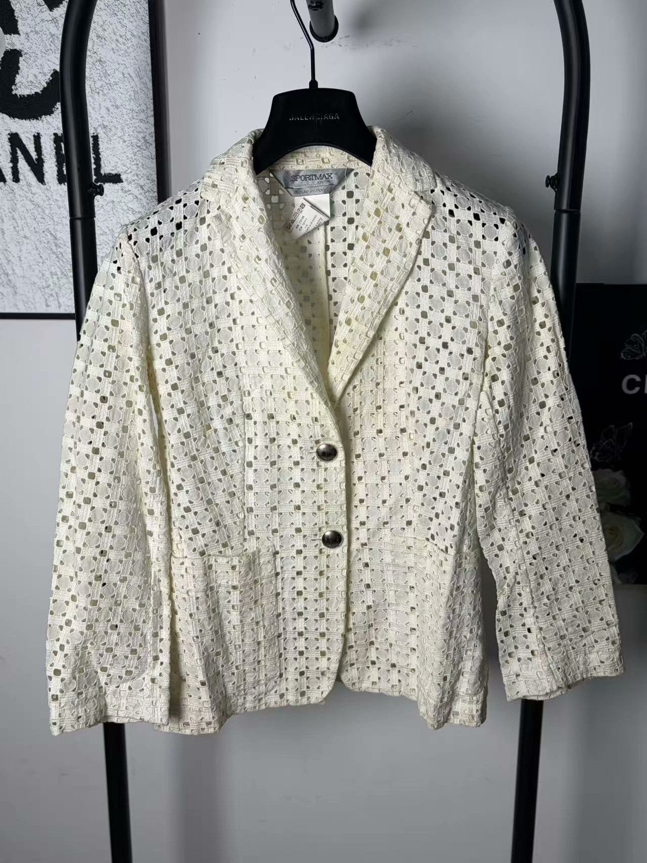 Max Mara Max Mara White Jacket M Women Size M / US 6-8 / IT 42-44 - 1 Thumbnail