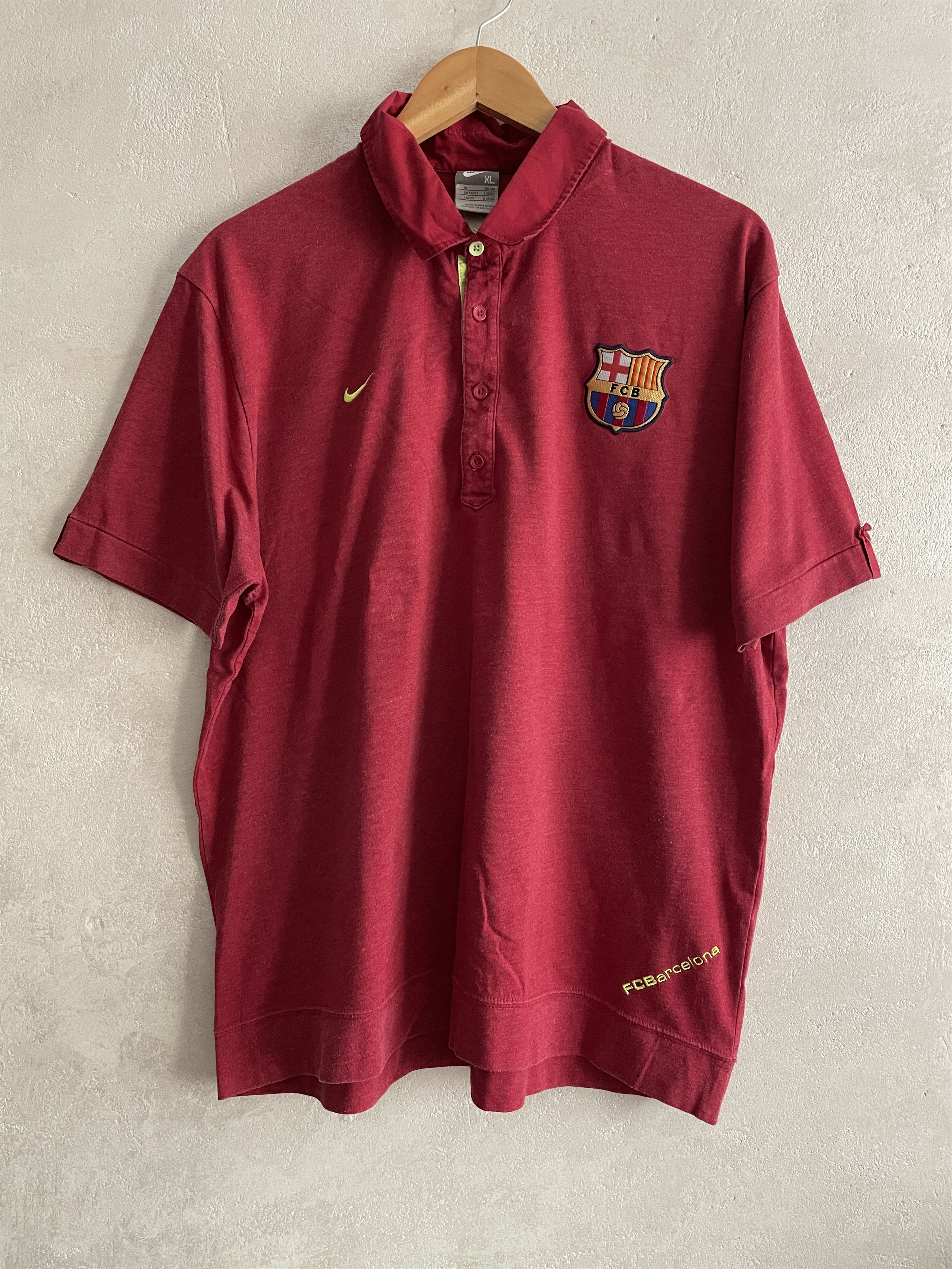 Nike Vintage Barcelona Pre Match Polo Football Shirt Jersey Size US XL / EU 56 / 4 - 1 Thumbnail