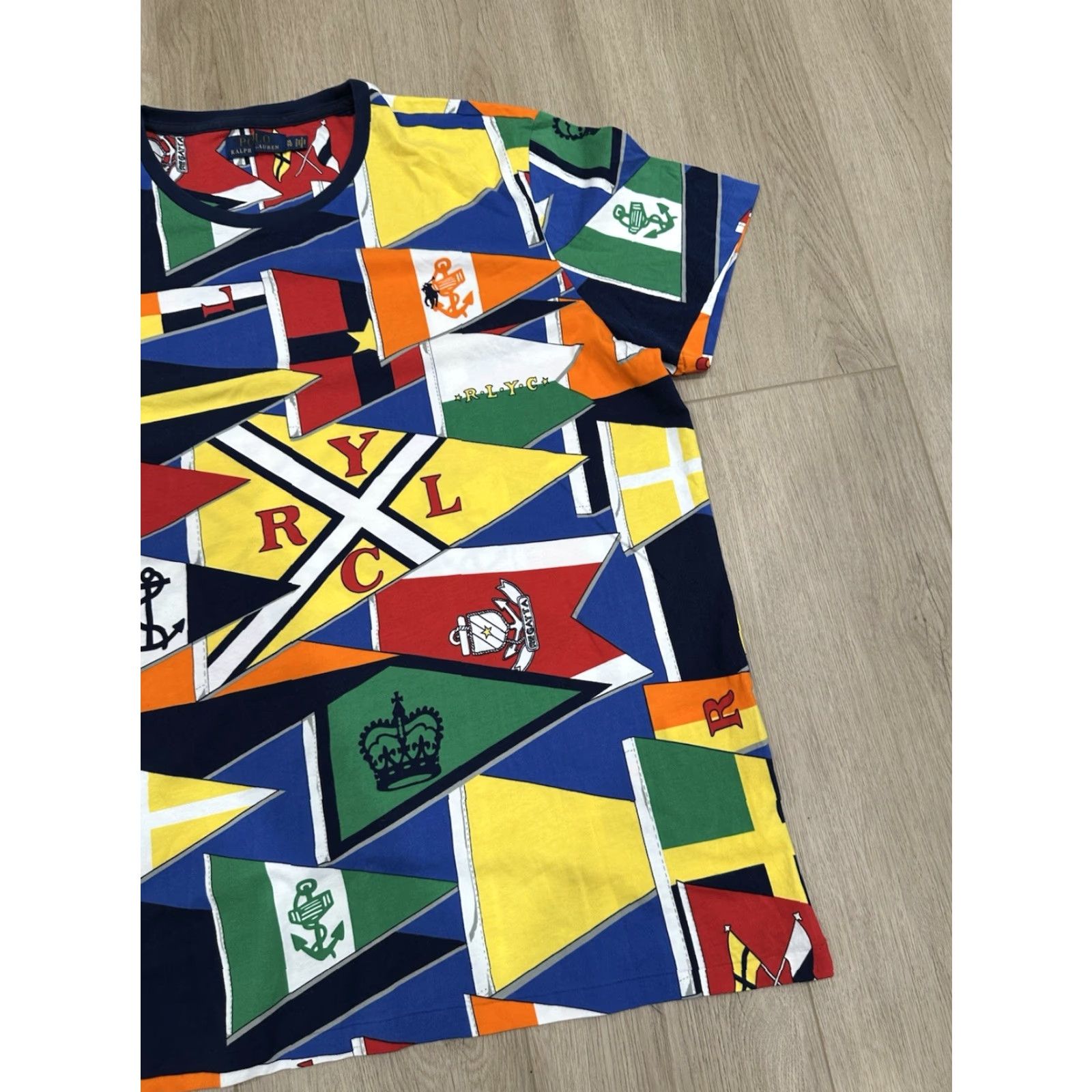 Polo Ralph Lauren Mens Polo Ralph Lauren RLYC Flag Print Yacht Club Shirt XL Size US XL / EU 56 / 4 - 2 Thumbnail