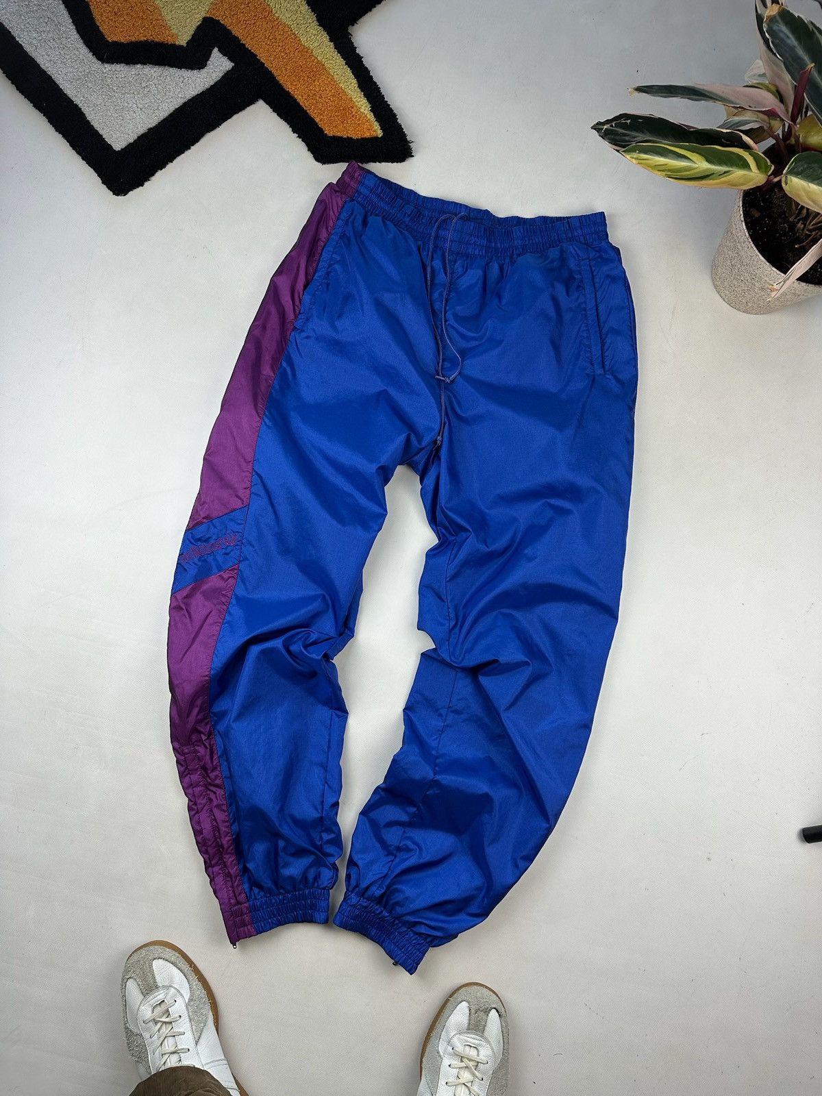 Adidas × Vintage RARE 90s Vintage Adidas Nylon Track Suit Jacket Pants techno Size US M / EU 48-50 / 2 - 5 Thumbnail