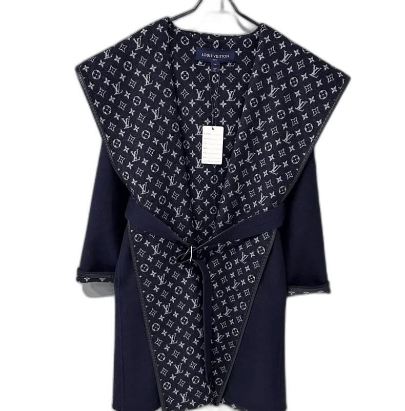 Louis Vuitton Louis Vuitton Navy Robe Coat with Monogram Size M / US 6-8 / IT 42-44 - 1 Thumbnail
