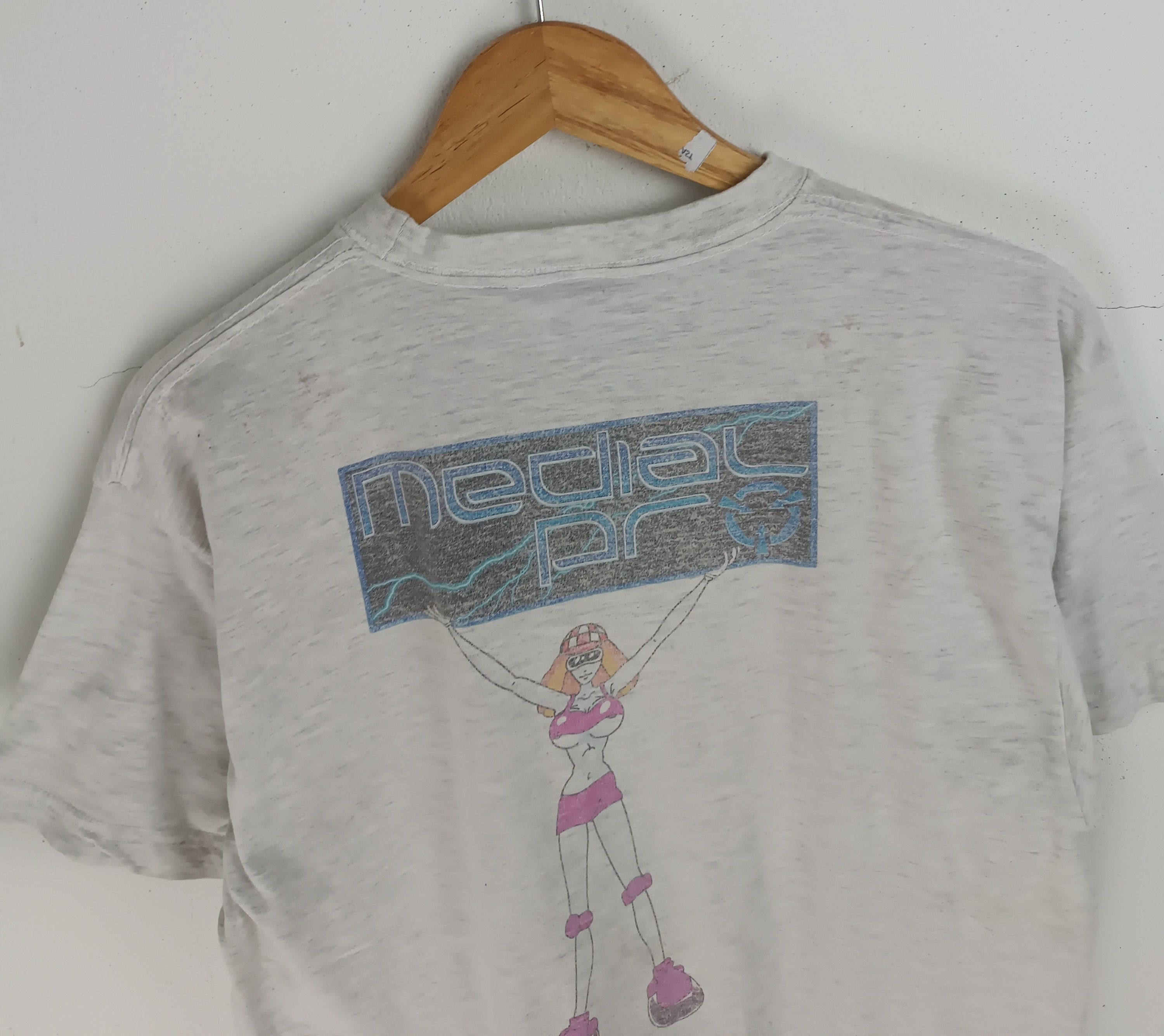 Vintage VINTAGE Y2K MEDIAL PRO DISTRESSED TE VERY RARE SEXY ADULT Size US M / EU 48-50 / 2 - 15 Thumbnail