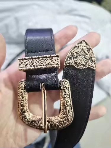 Japanese Brand Y2K Buckle Belt (black) Size 32 - 1 Thumbnail