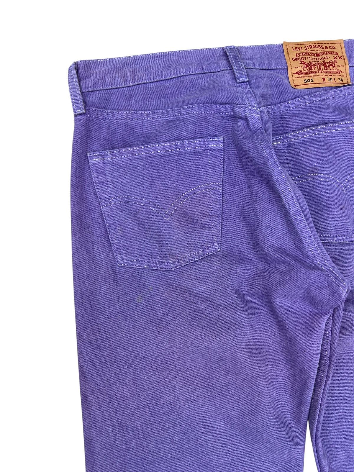 Levi's Vintage 1999 Levi’s 501 Faded Stains Purple Denim Jeans Size US 30 / EU 46 - 15 Thumbnail