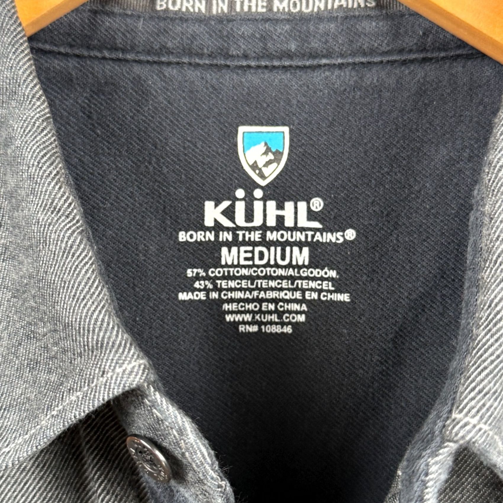 Vintage Kuhl Descendr Flannel Shirt Mens M Gray Button-Up Long Sleeve Tencel Cotton Blend Size US M / EU 48-50 / 2 - 5 Thumbnail