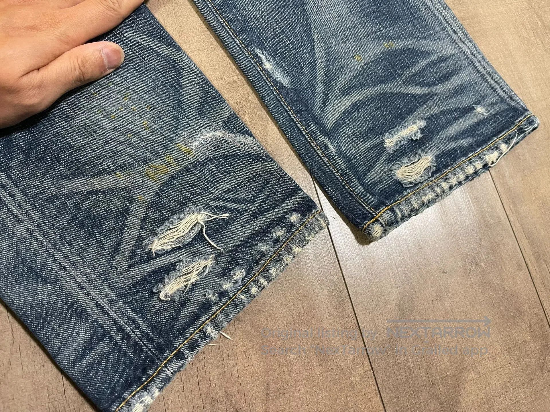 RRL Ralph Lauren RRL Vintage Washed Distressed Denim Jeans. Size US 34 / EU 50 - 3 Thumbnail