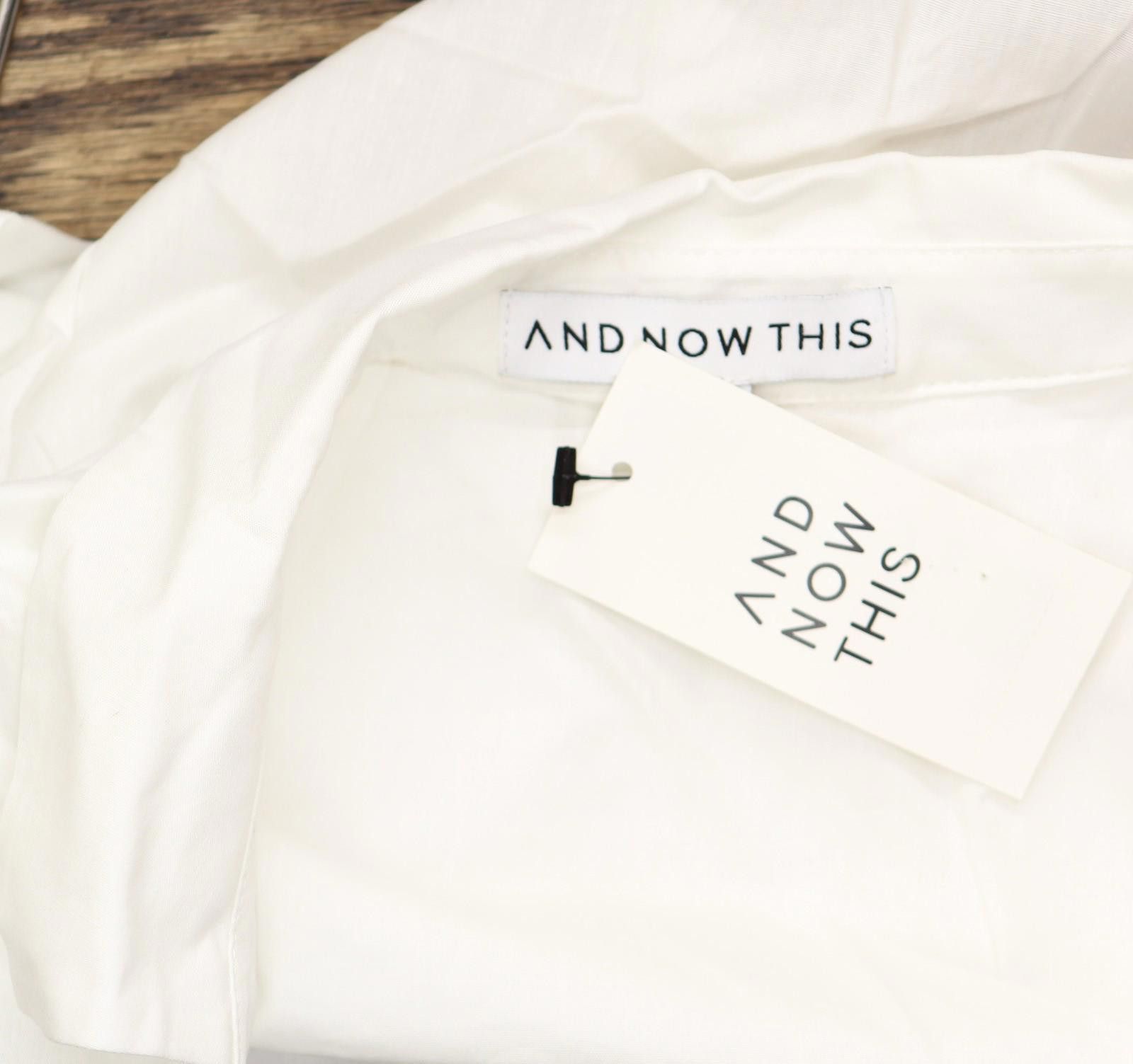 Other Nwt And Now This Faux Wrap Poplin Shirt Bright White S Size S / US 4 / IT 40 - 3 Thumbnail