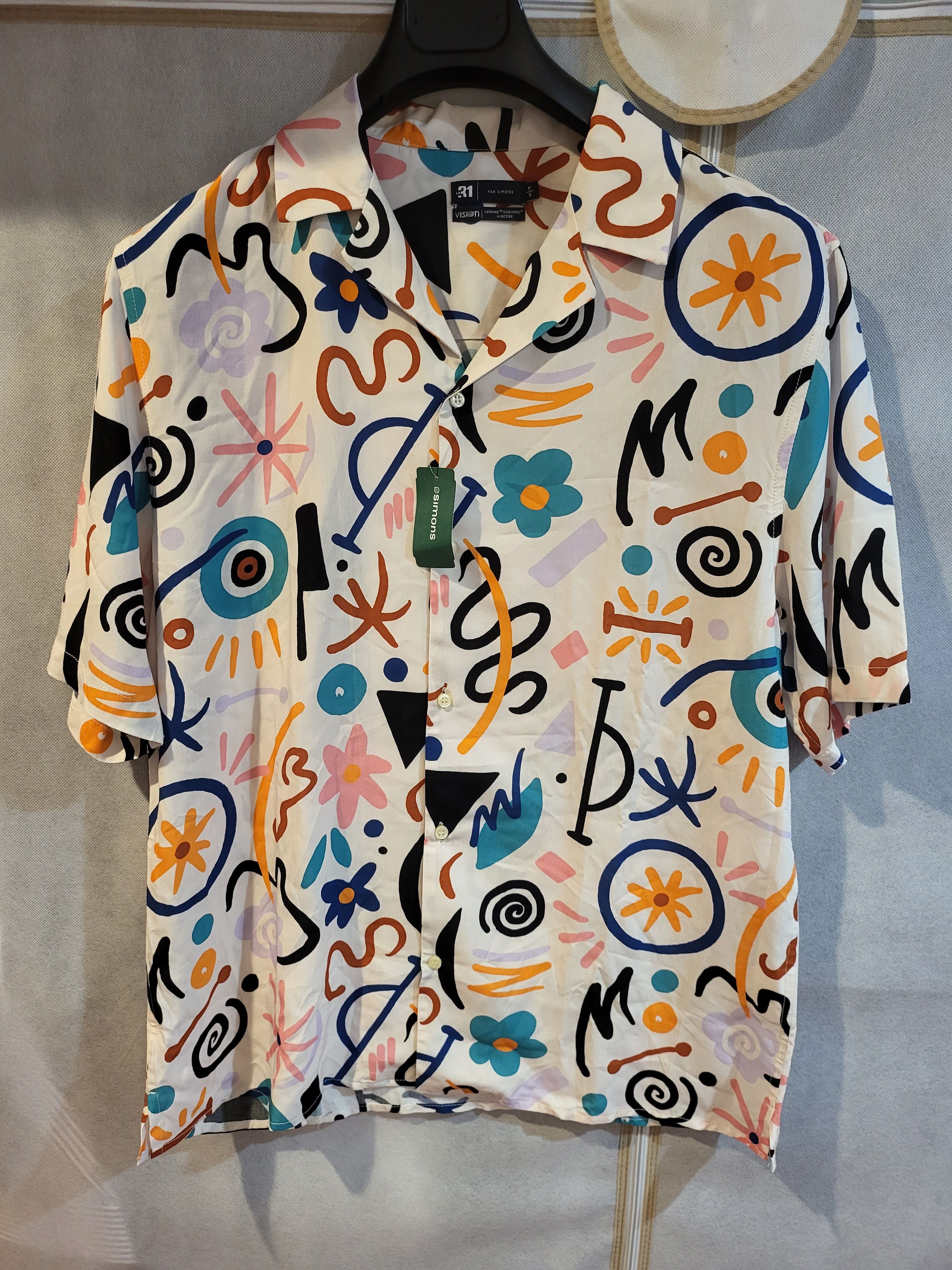Simons Le31 Oversized Abstract Print Camp Shirt (Made in Italy) | Grailed