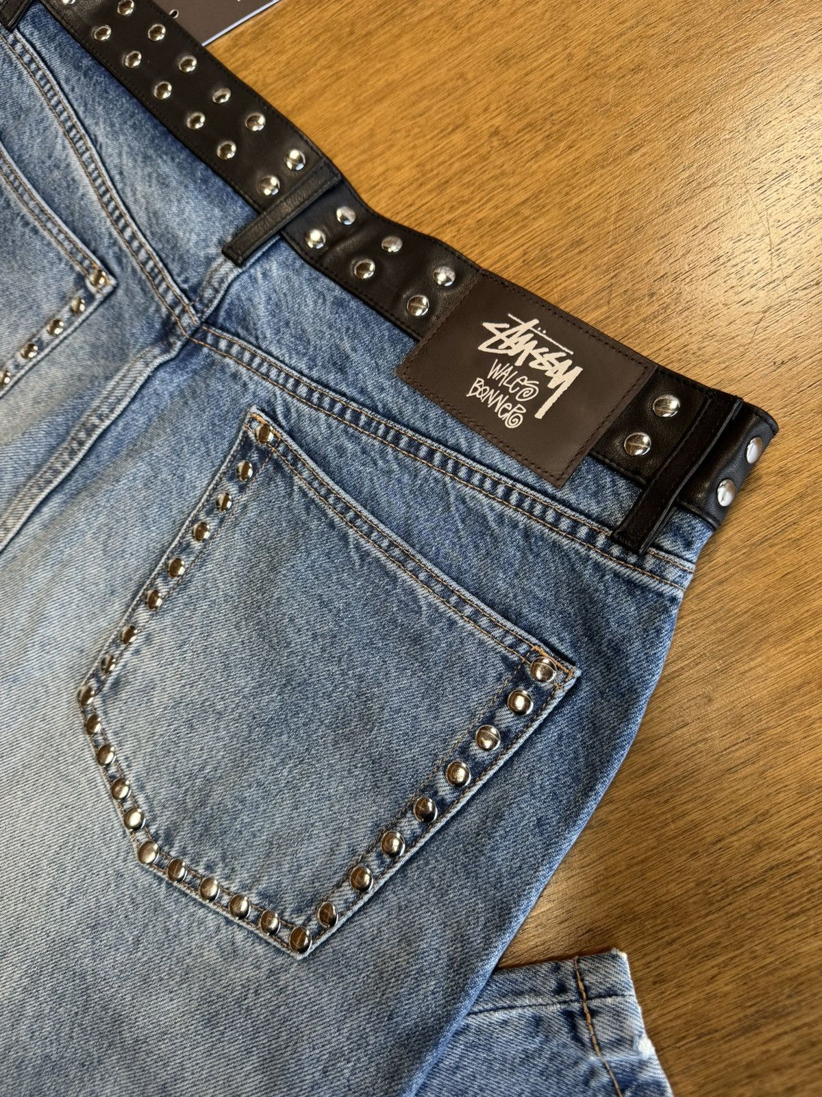 Stussy X WALES BONNER STUDDED JEANS | Grailed