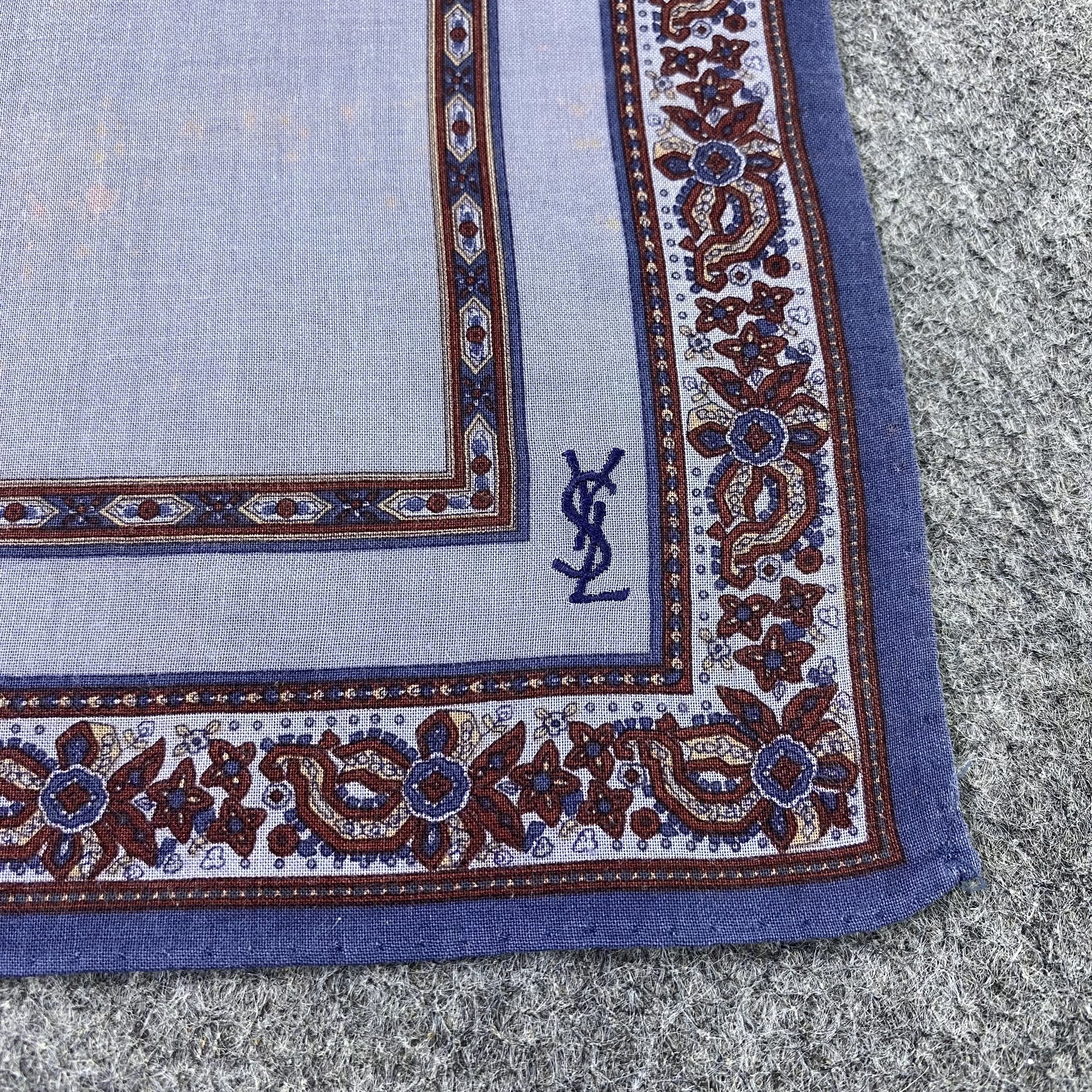 Yves Saint Laurent YSL Handkerchief Neckerchief Bandana-B1949 Size ONE SIZE - 7 Thumbnail