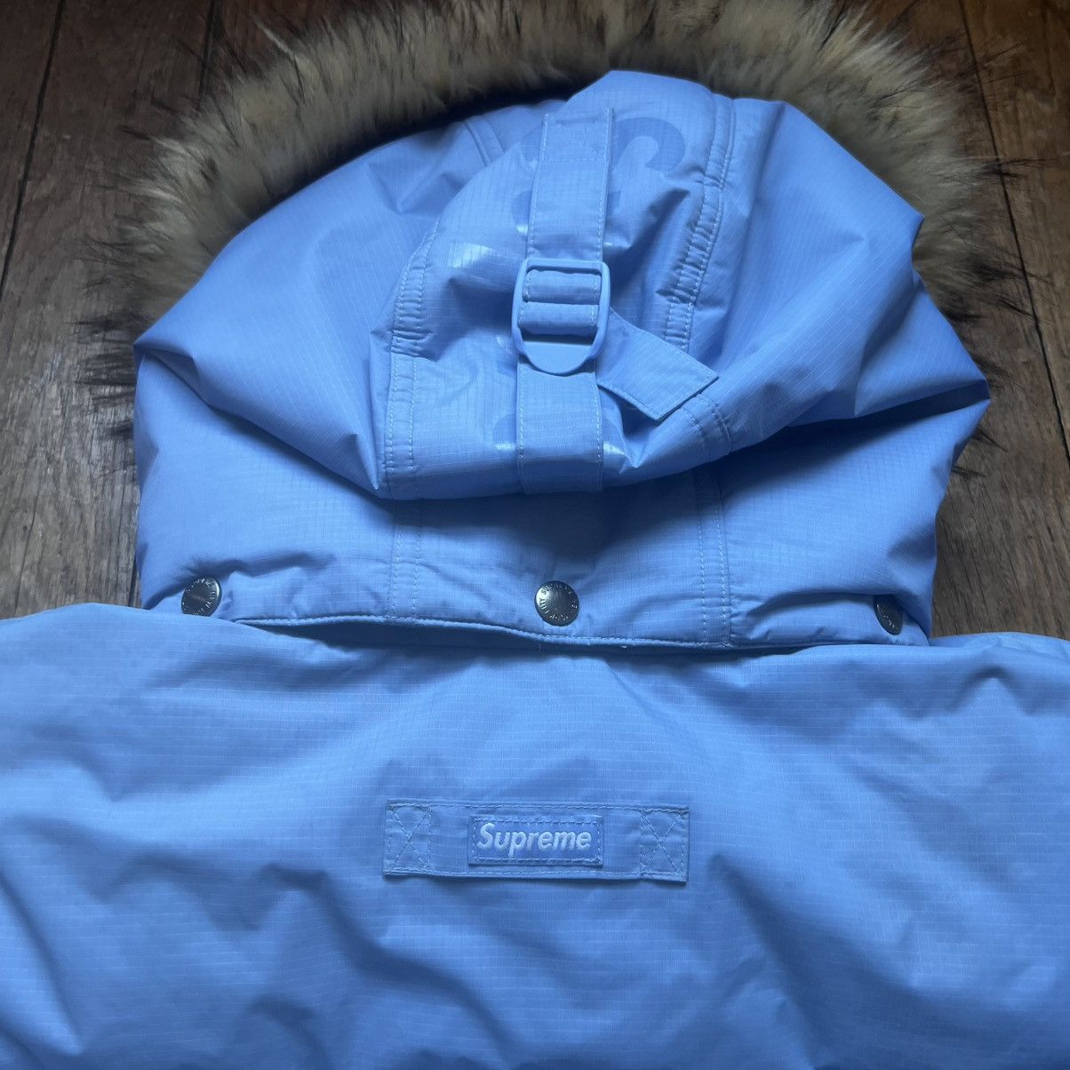 Supreme Supreme Facemask Fill-700 Down Puffer Jacket Light Blue M Size US M / EU 48-50 / 2 - 9 Thumbnail