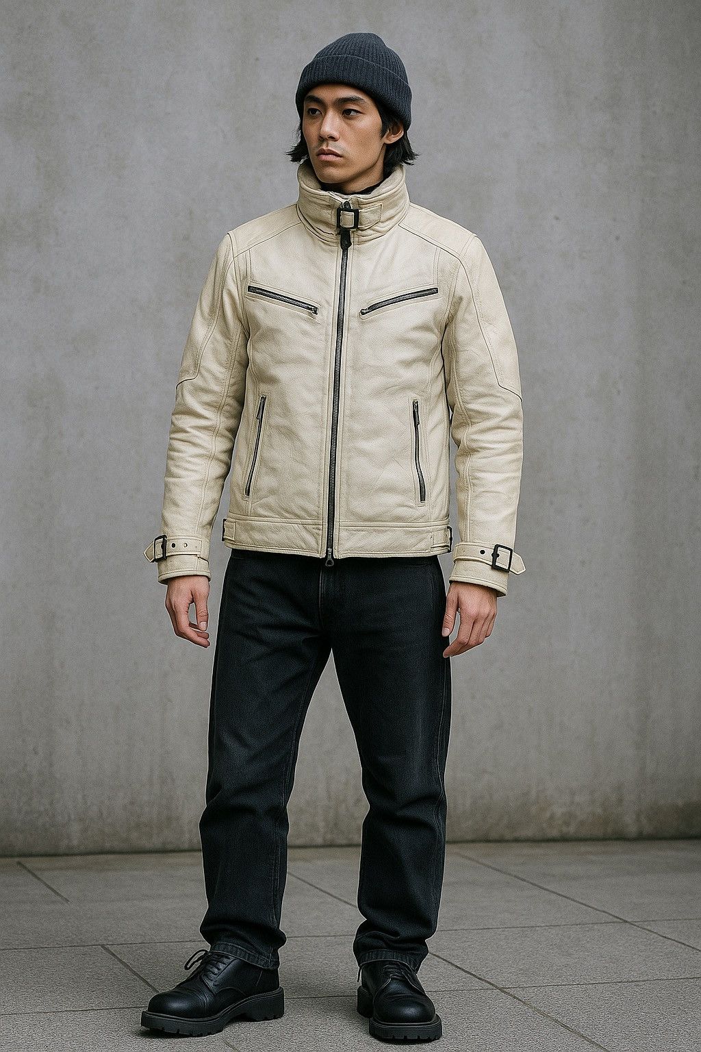 14th Addiction × If Six Was Nine × Le Grande Bleu (L.G.B.) 2000’s Urban Collection Faux Shearling Biker Style Jacket Size US M / EU 48-50 / 2 - 13 Thumbnail