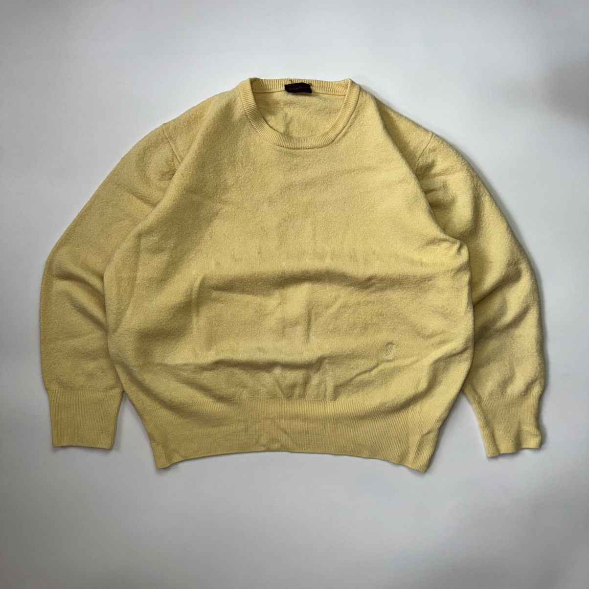 Yves Saint Laurent Vintage Yves Saint Laurent YSL Yellow Wool Sweater Size S / US 4 / IT 40 - 2 Thumbnail
