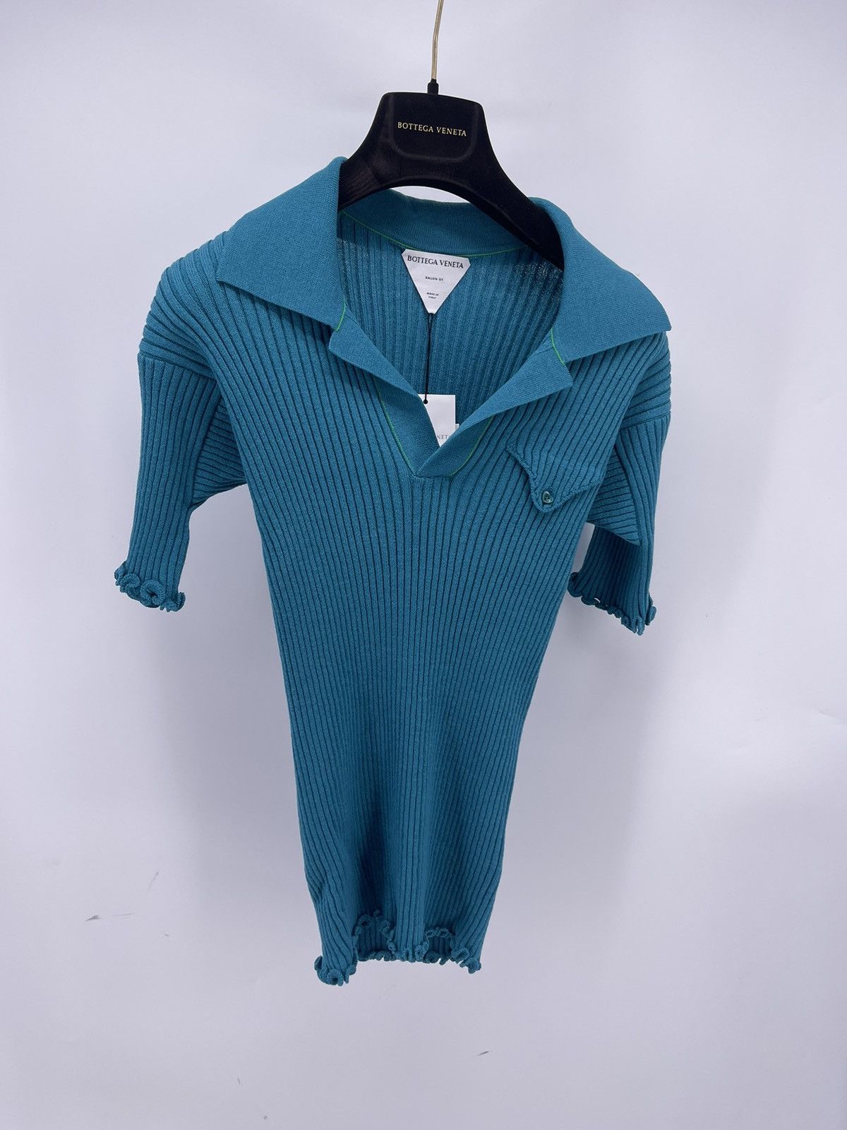 Bottega Veneta Bottega Veneta Ribbed Polo Shirt Size M RRP $900 Size US S / EU 44-46 / 1 - 1 Thumbnail