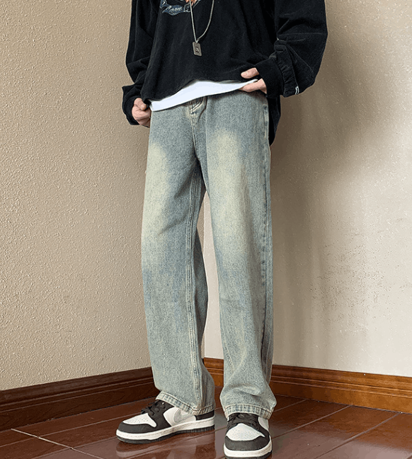 Japanese Brand American men's straight loose high street oversized jeans Size US 32 / EU 48 - 1 Thumbnail