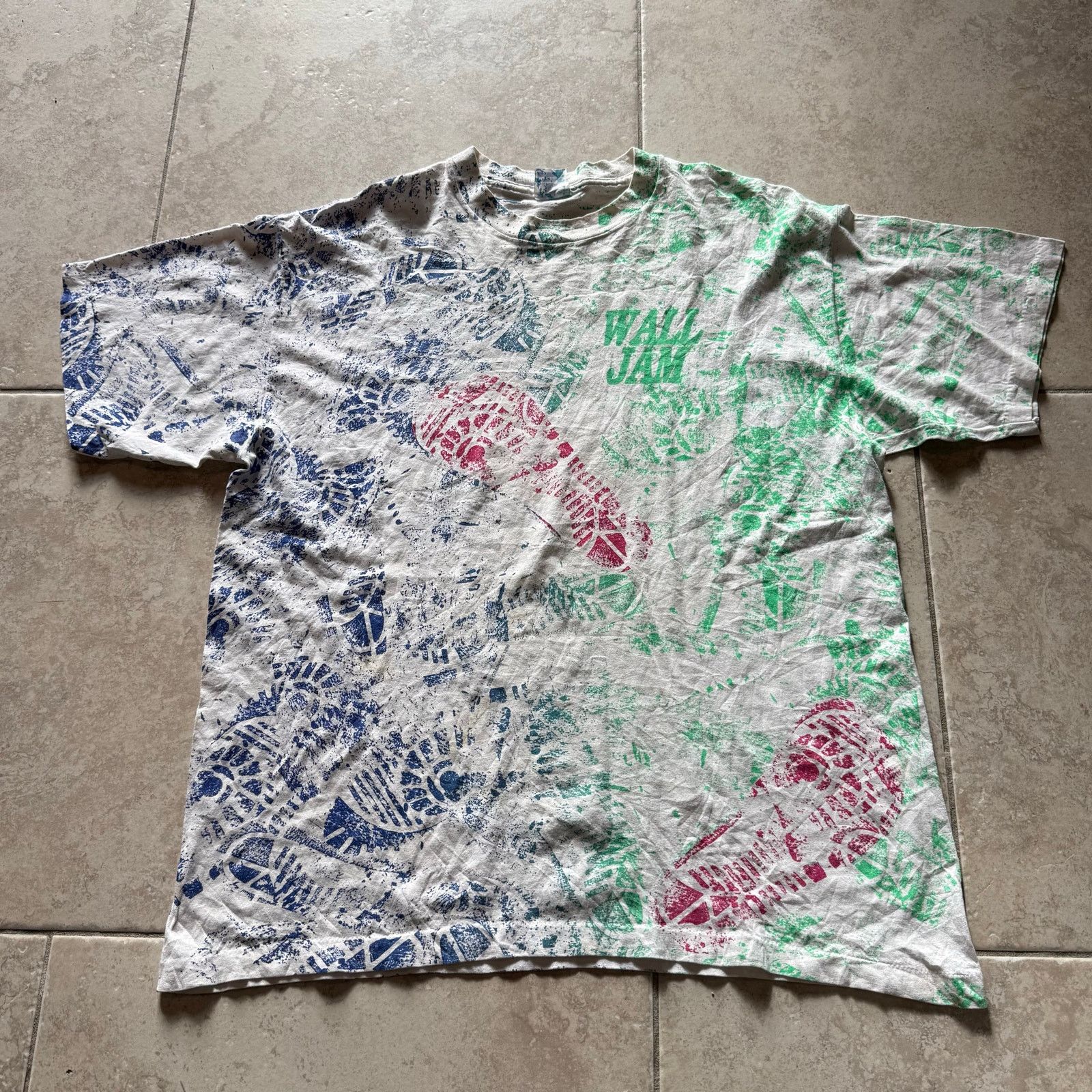 Vintage Vintage 1990 Wall Jam Skate Tee AOP XL Size US XL / EU 56 / 4 - 1 Thumbnail