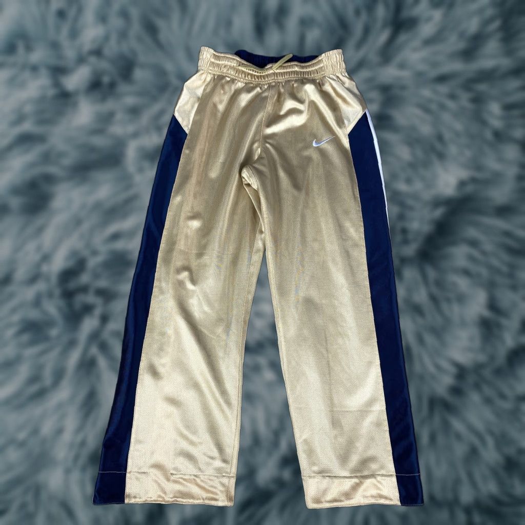 Nike VINTAGE Nike Air Reversible Track Pants Basketball Men S Gold Blue sz S Size US 29 - 1 Thumbnail