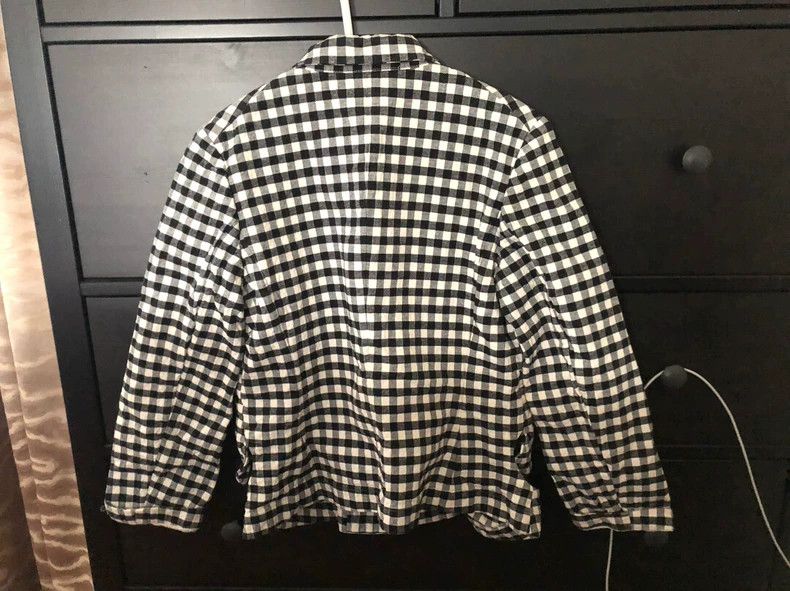 Comme des Garcons Comme des Garcons Black-and-white plaid coat with small we Size L / US 10 / IT 46 - 7 Thumbnail