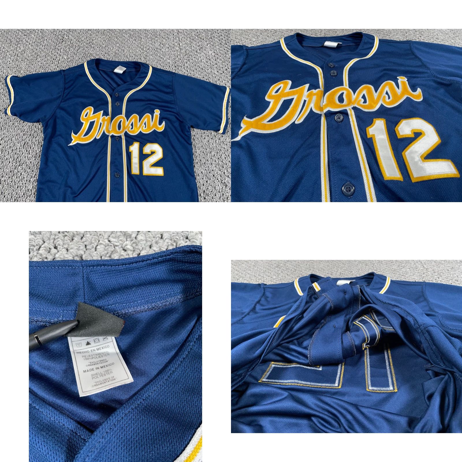 Vintage Retro Maxim Baseball Jersey Adult Large Dark Blue Sewn Stitched Numbers Size US L / EU 52-54 / 3 - 8 Thumbnail