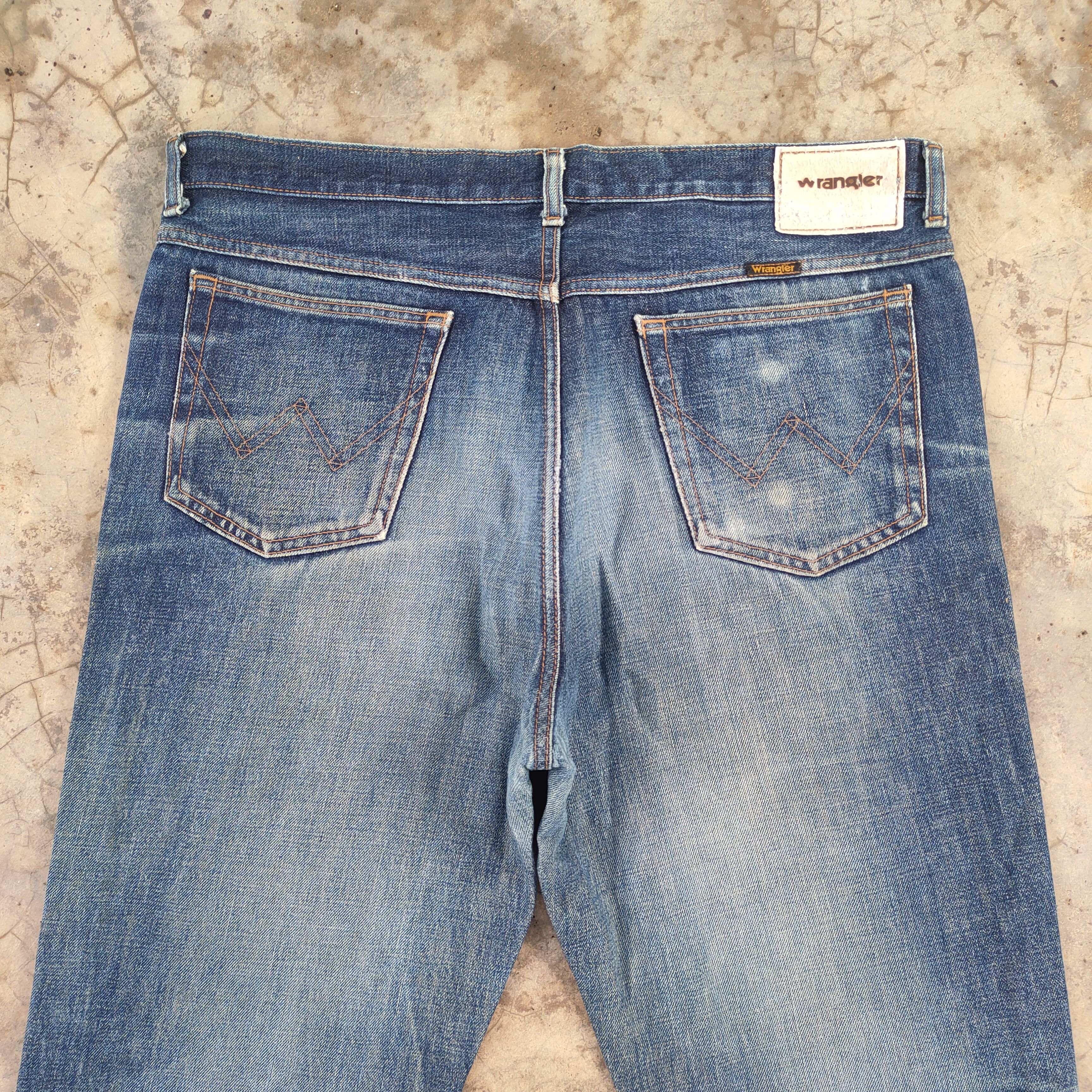 Japanese Brand vintage wrangler Faded rusty denim jeans pants Size US 38 / EU 54 - 12 Thumbnail