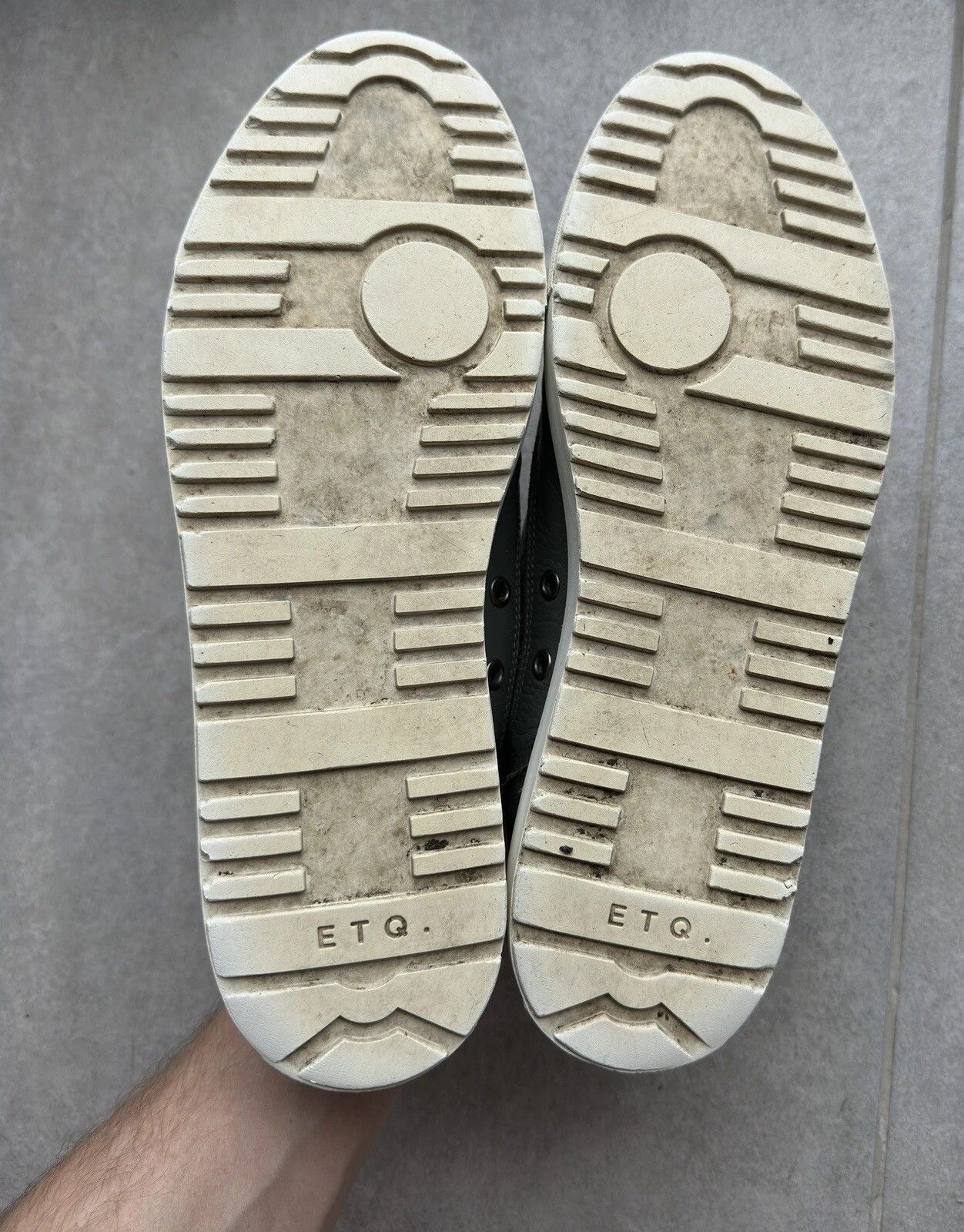 Vintage ETQ Amsterdam Low Designer Gray Mens Leather Trainers Shoes Size US 12 / EU 45 - 14 Thumbnail