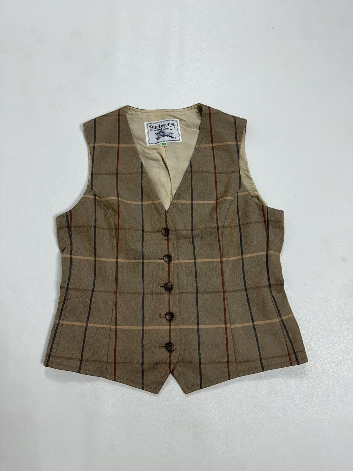 Burberry × Vintage Vintage Burberry Vest Size XS / US 0-2 / IT 36-38 - 7 Thumbnail