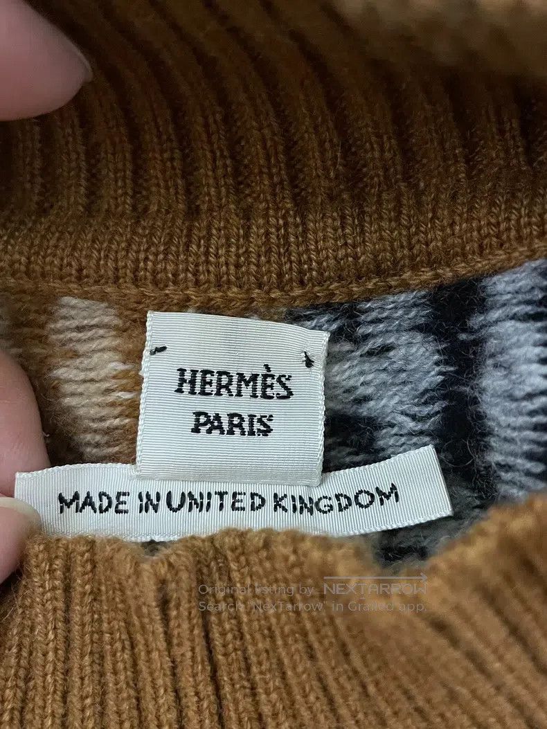 Hermes Hermes Goat Hair Houndstooth Knit Sweater Size XS / US 0-2 / IT 36-38 - 4 Thumbnail