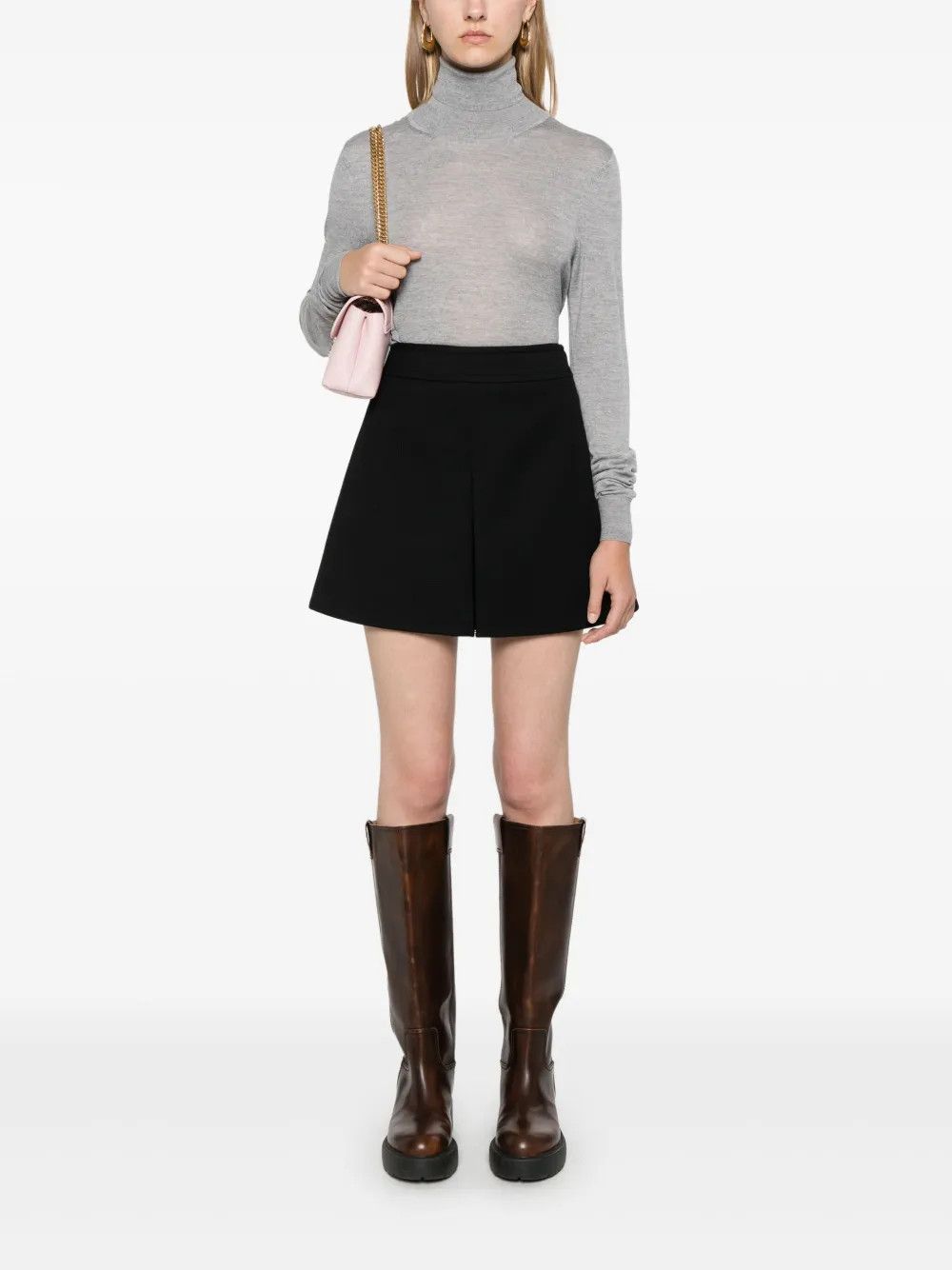 Saint Laurent Paris o1y0126 Turtleneck Sweater in Light Gray Size L / US 10 / IT 46 - 5 Thumbnail