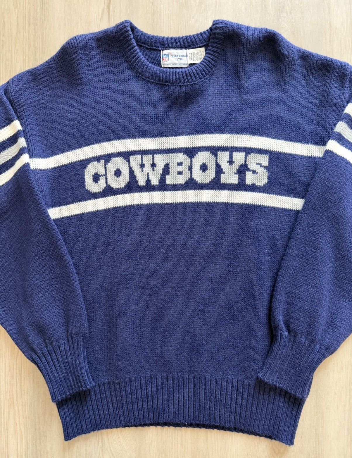 Vintage Vtg Cliff Engle LTD NFL Dallas Cowboys USA Wool Blend Sz M Size US M / EU 48-50 / 2 - 2 Thumbnail