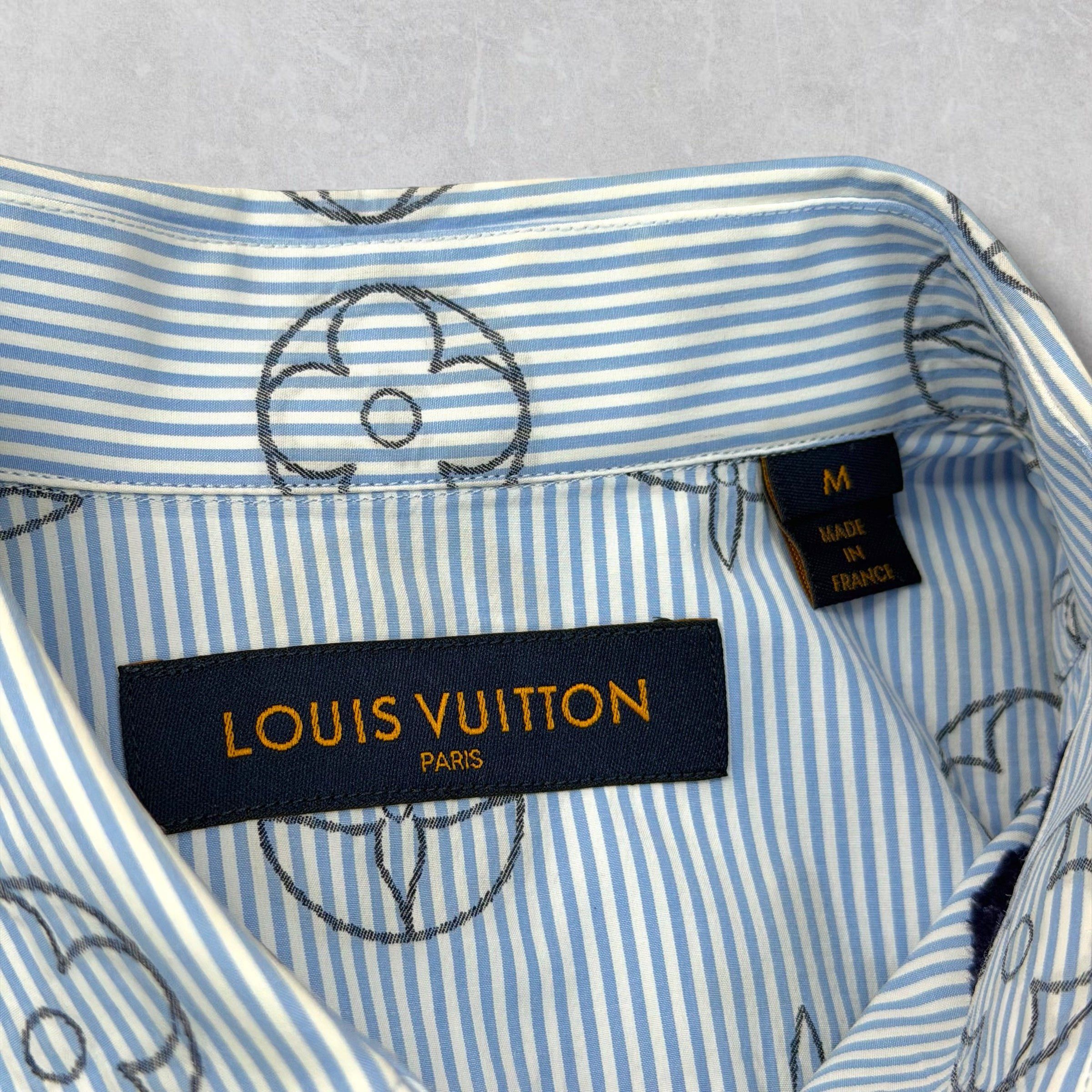 Louis Vuitton Louis Vuitton Monogram Placed Graphic Striped Shirt M Size US M / EU 48-50 / 2 - 5 Thumbnail