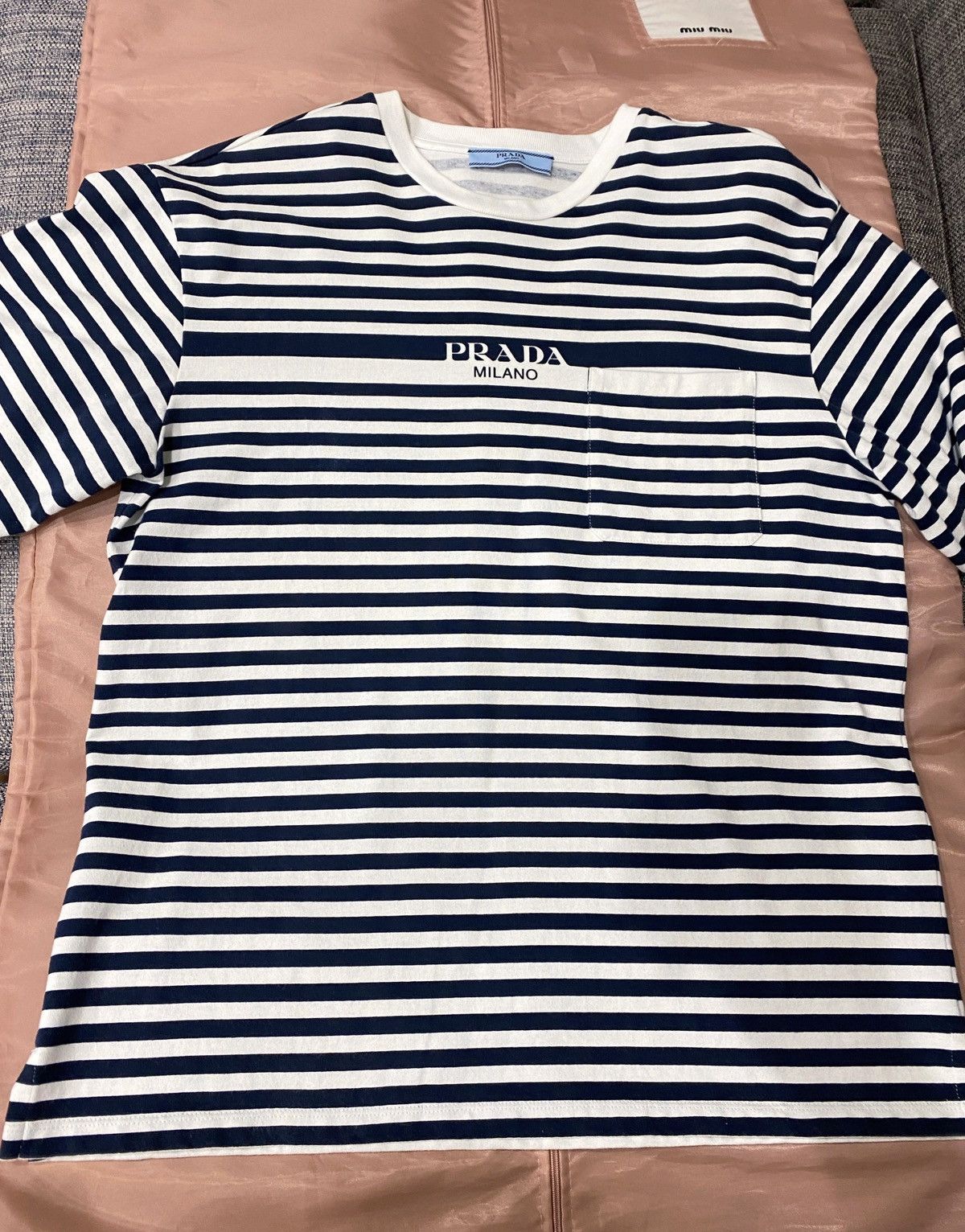 Prada PRADA Long-Sleeve T-Shirt/Top with Logo Size S / US 4 / IT 40 - 3 Thumbnail