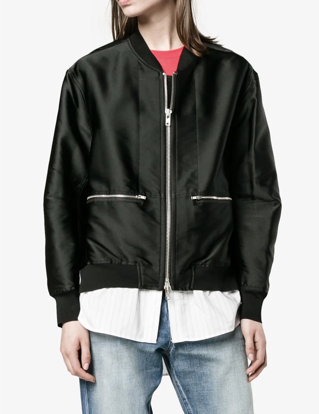 3.1 Phillip Lim Phillip Lim Layered Bomber Jacket Size M / US 6-8 / IT 42-44 - 14 Thumbnail