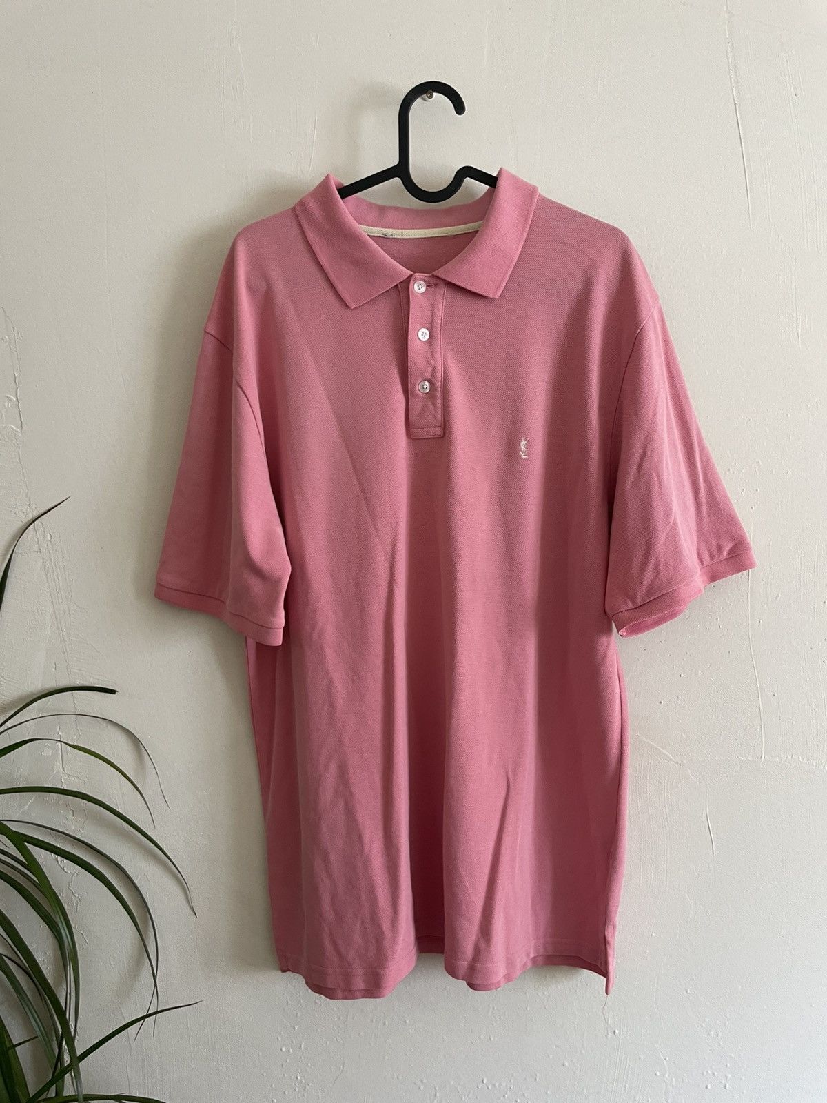 Vintage × Yves Saint Laurent YSL Yves Saint Laurent Vintage Men Pink Luxury Polo Tee Size US L / EU 52-54 / 3 - 1 Thumbnail